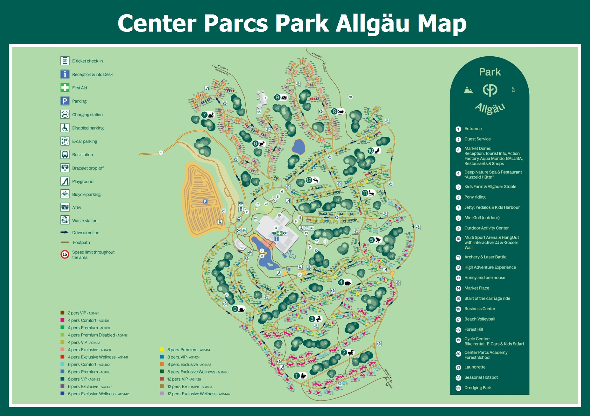 // Village map of Center Parcs Park Allgäu ParkExplorer