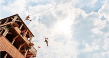 Zip wire at Center Parcs Les Hauts de Bruyères