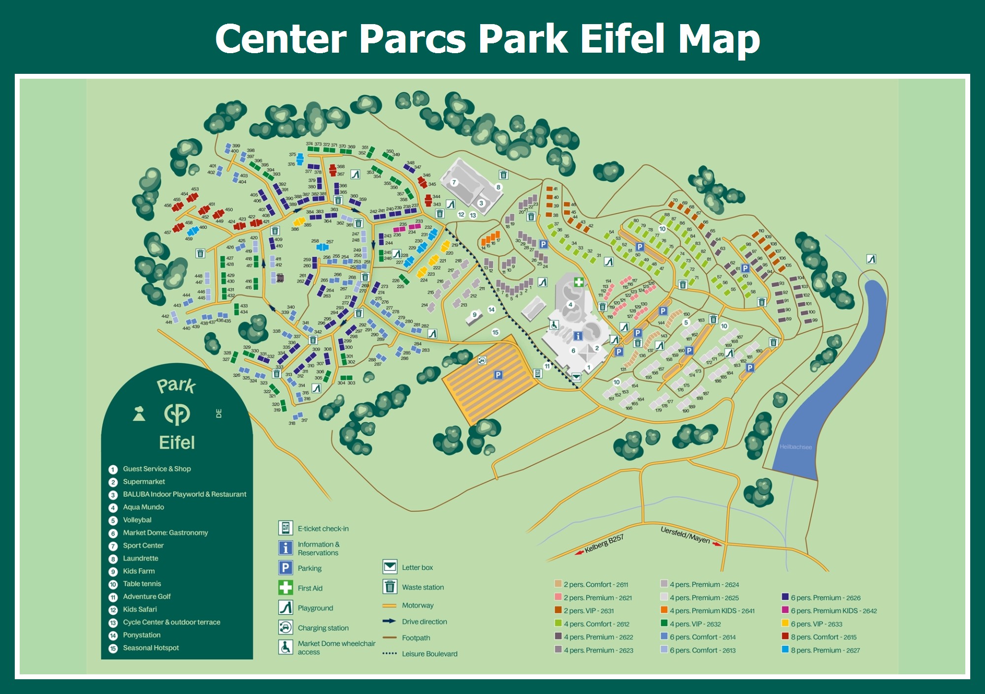 // Village map of Center Parcs Park Eifel ParkExplorer