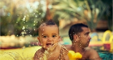 Baby swimming at Center Parcs Les Trois Forêts