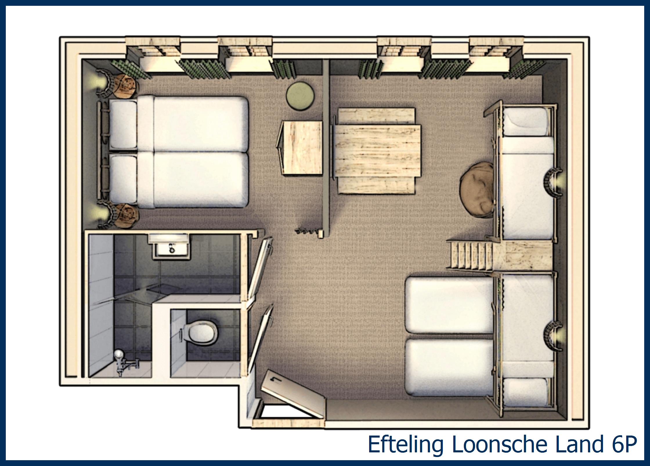 Hotel Room 6-person 6P at Loonsche Land