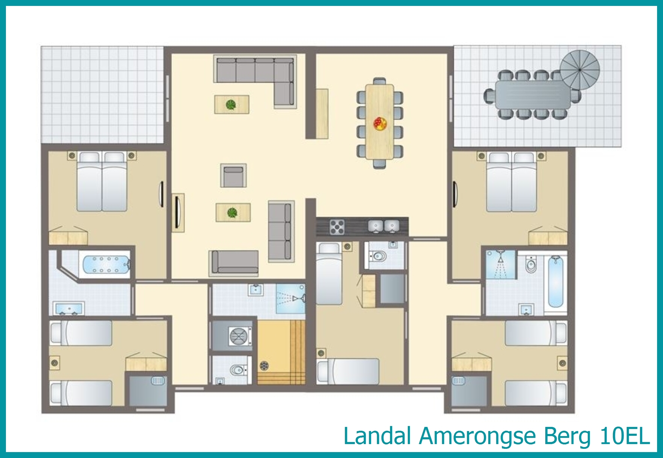 10-person bungalow 10EL at Amerongse Berg