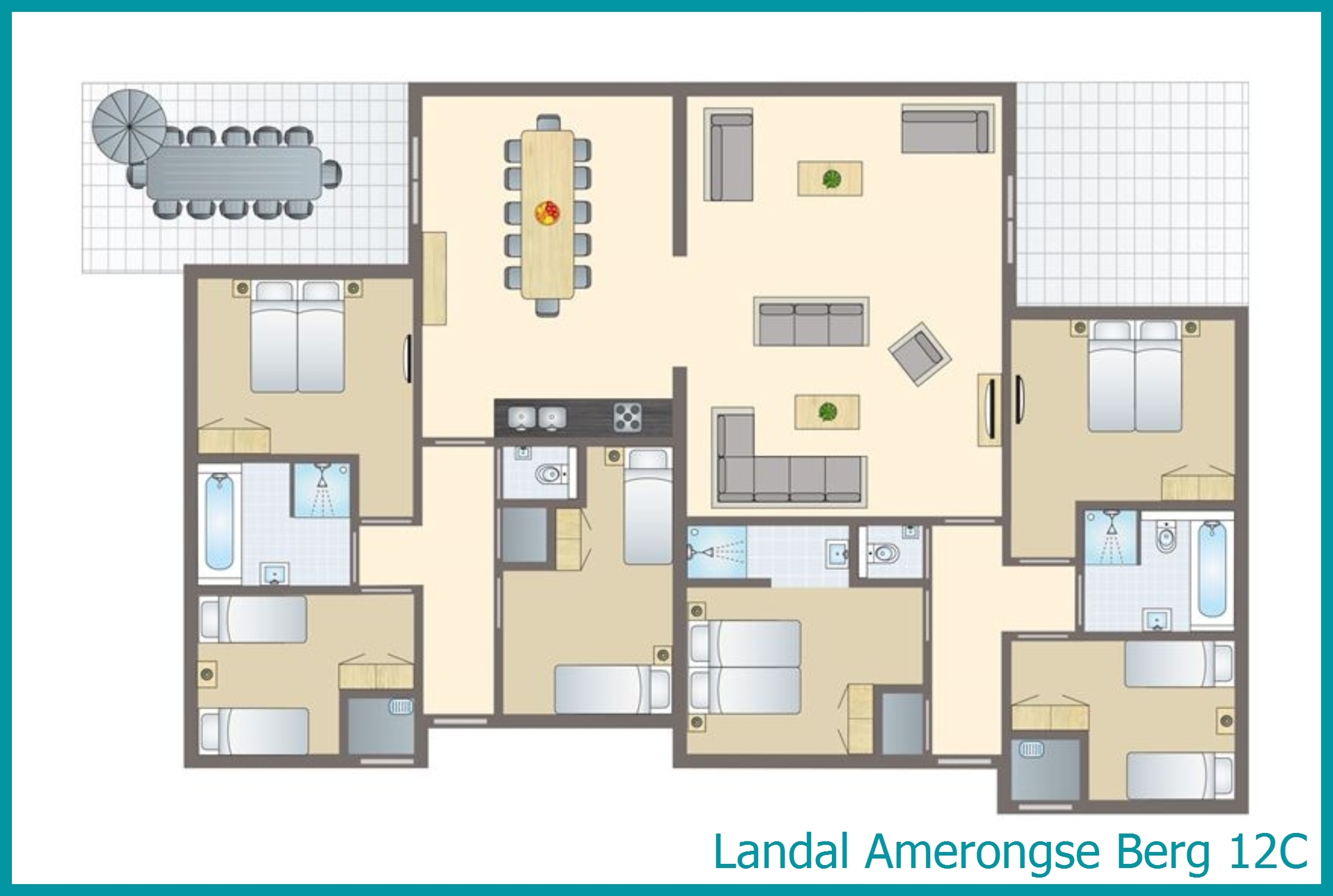 12-person bungalow 12C at Amerongse Berg