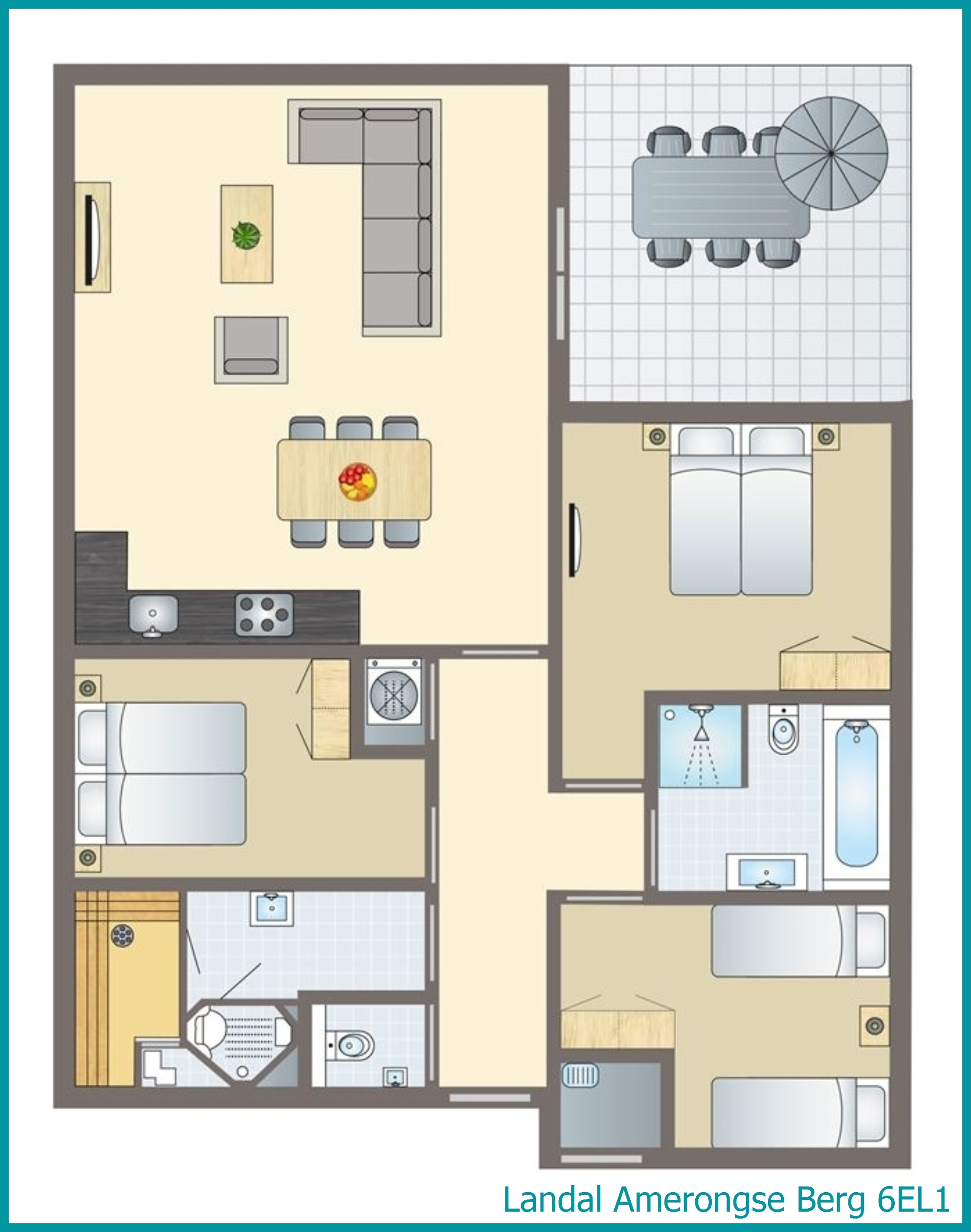 6-person bungalow 6EL1 at Amerongse Berg