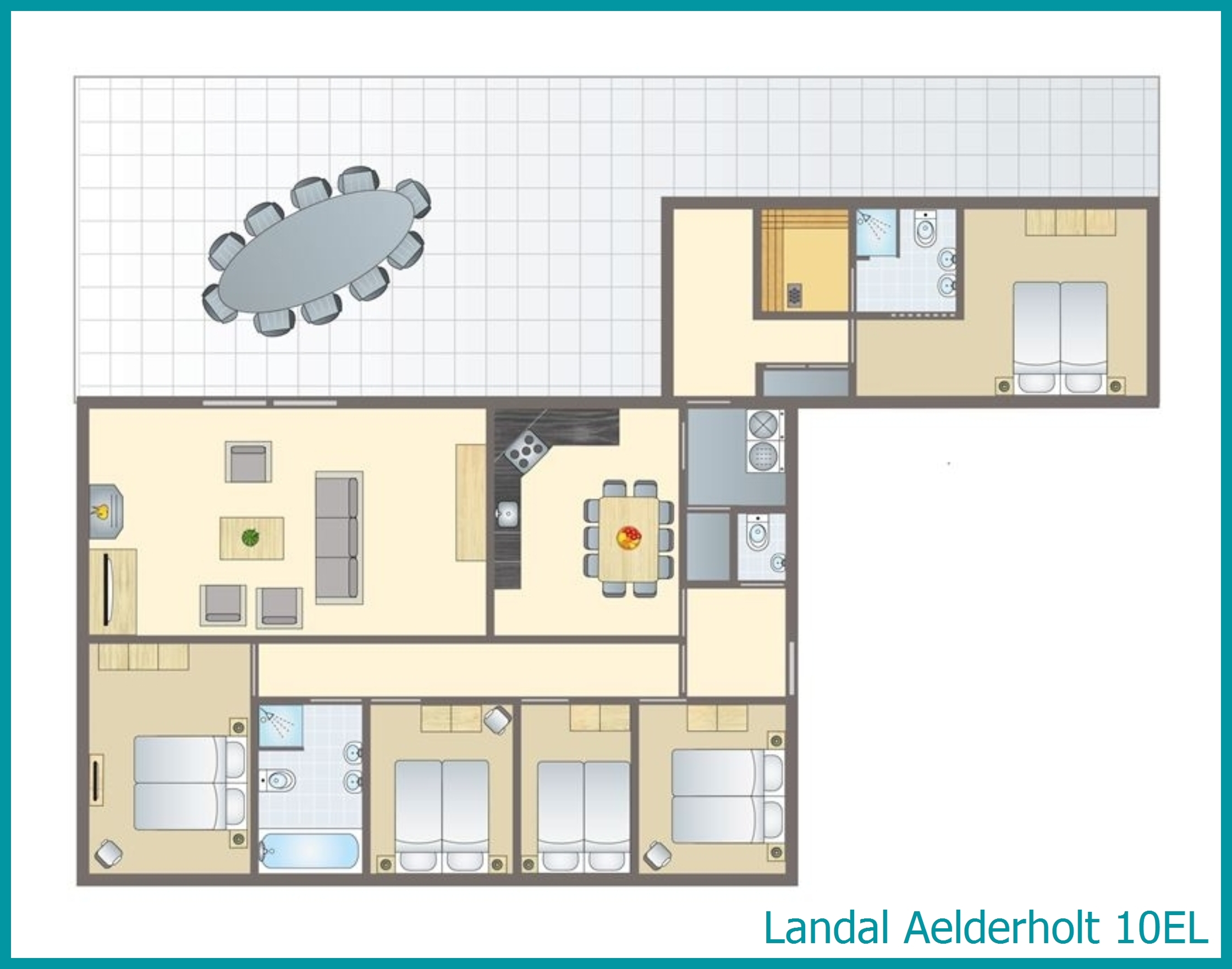 10-person bungalow 10EL at Aelderholt
