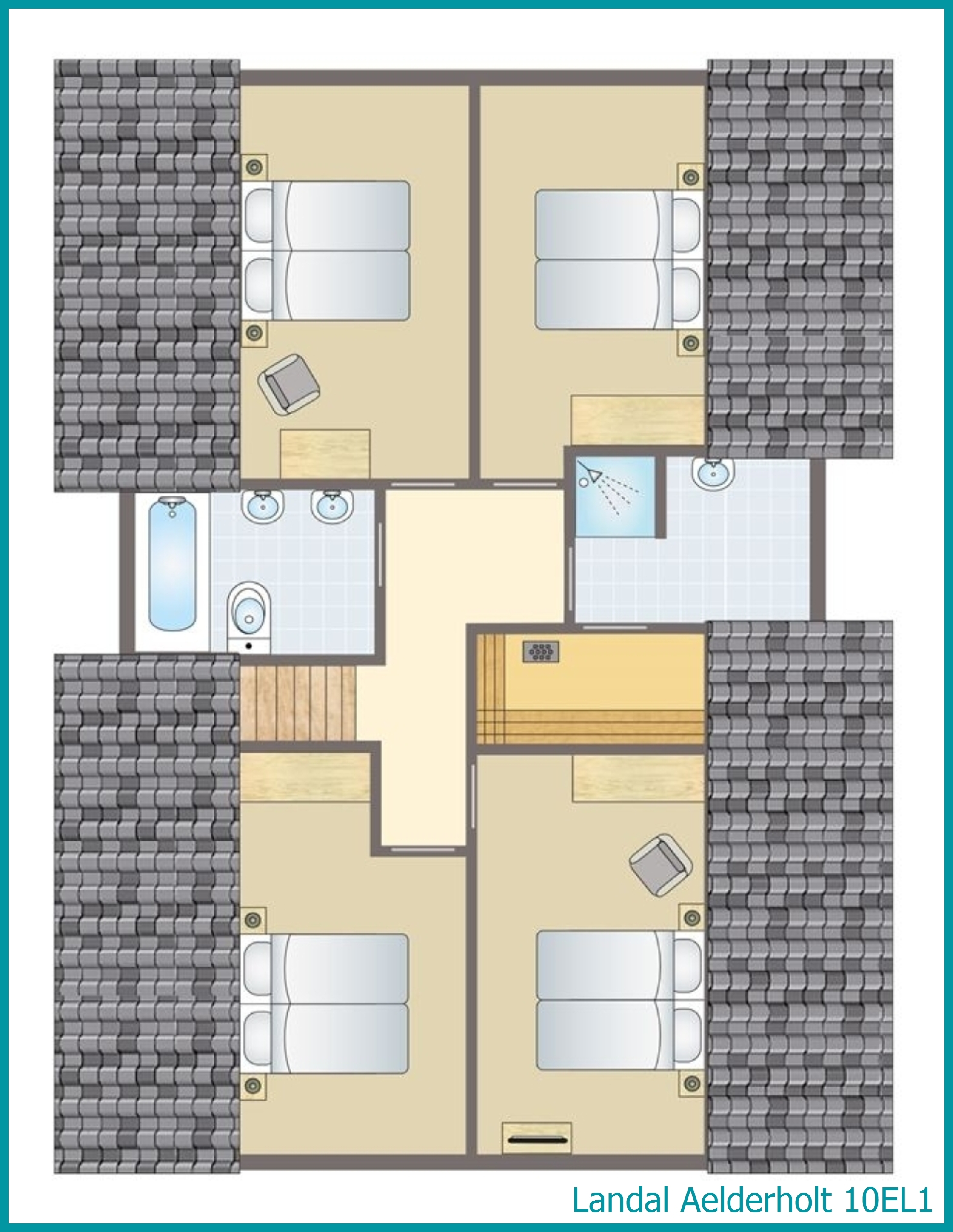 10-person bungalow 10EL1 at Aelderholt