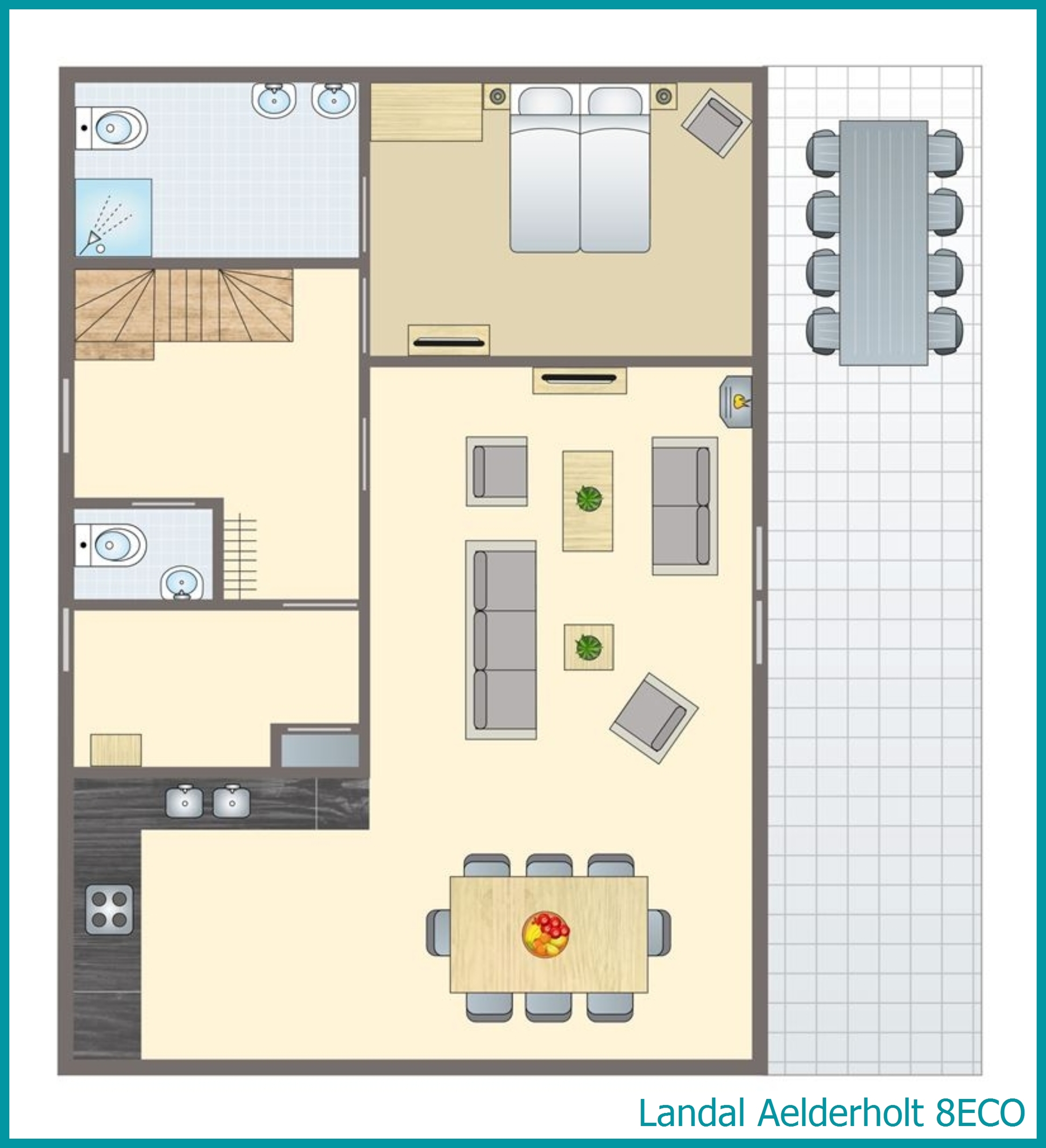 8-person bungalow 8ECO at Aelderholt