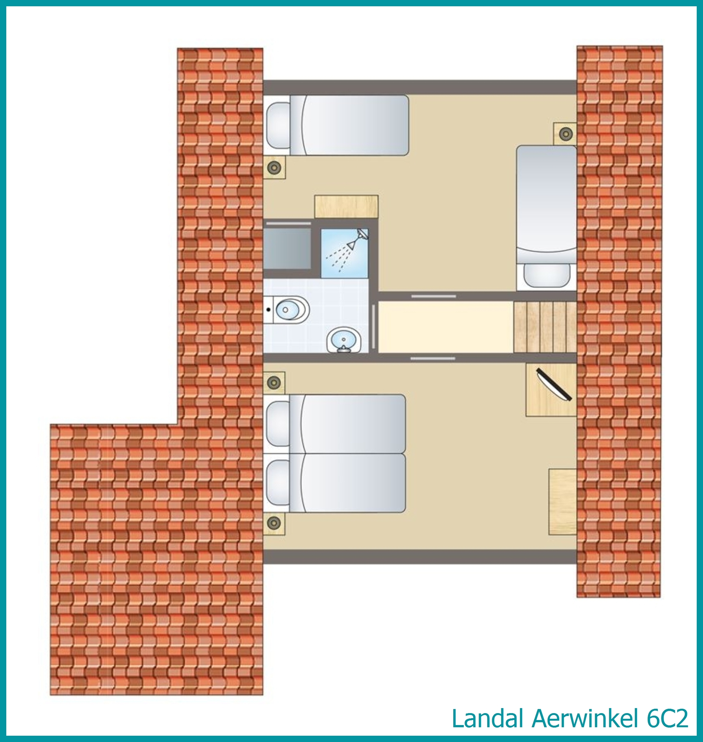 6-person bungalow 6C2 at Aerwinkel
