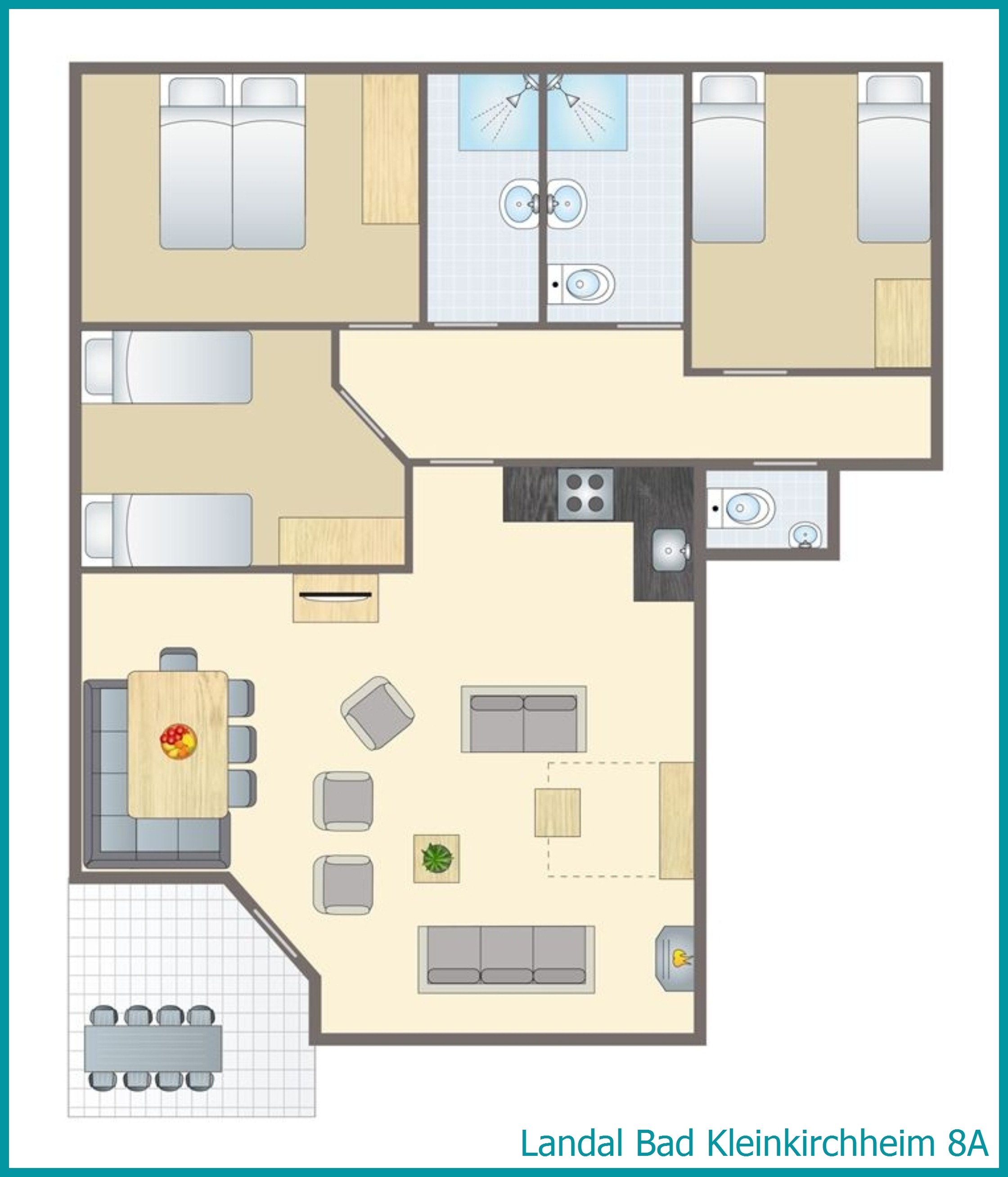8-person apartment 8A at Bad Kleinkirchheim