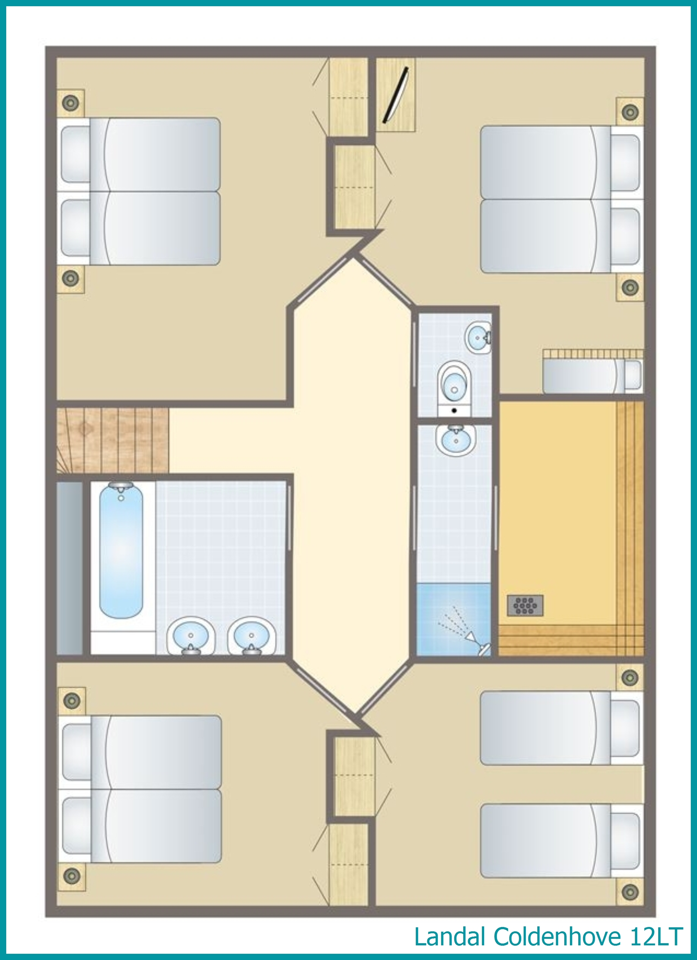 12-person bungalow 12LT at Coldenhove