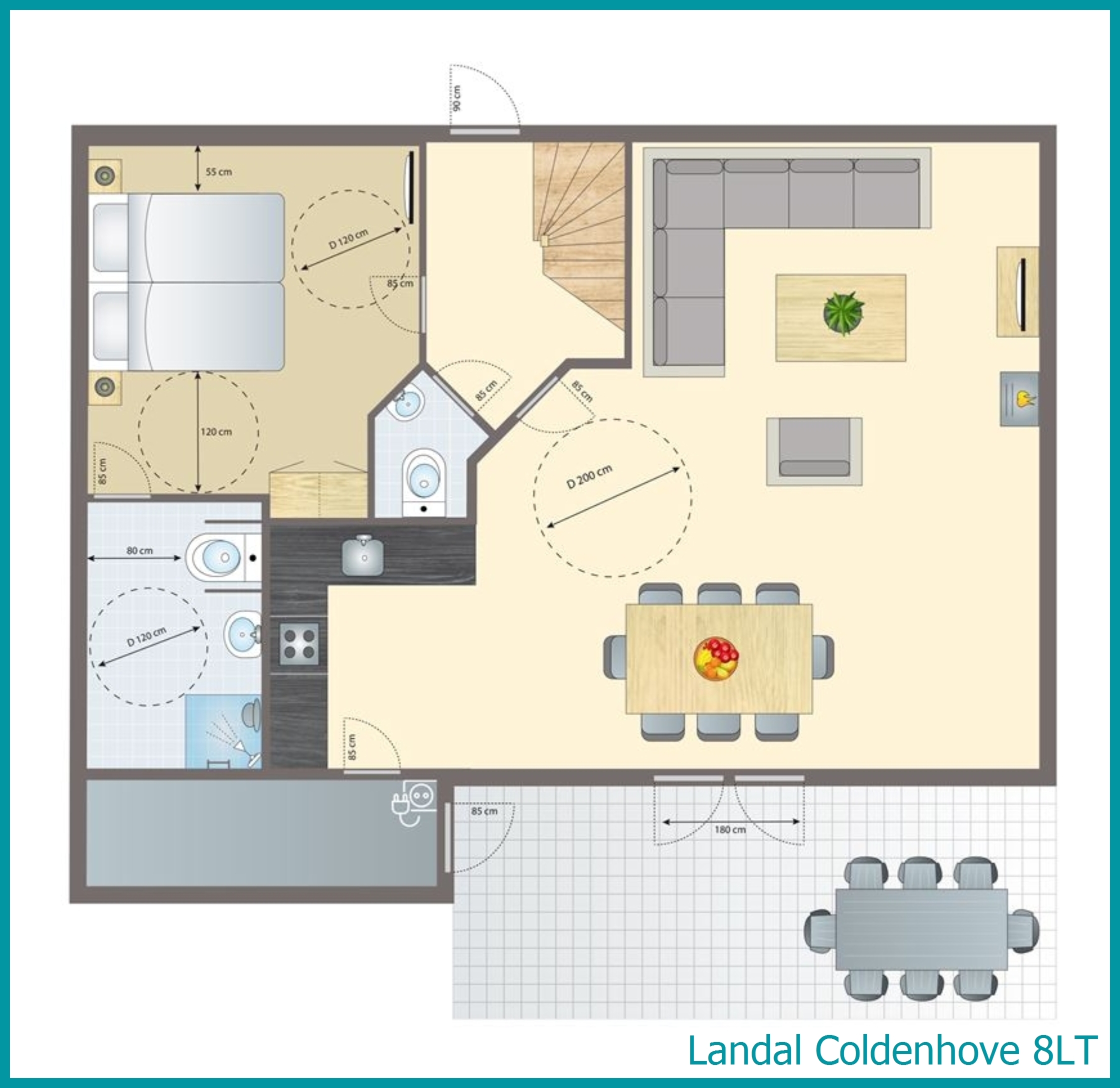 8-person bungalow 8LT at Coldenhove