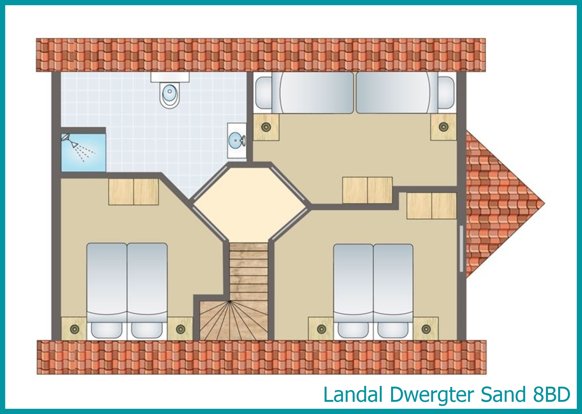 8-person dog bungalow 8BD at Dwergter Sand
