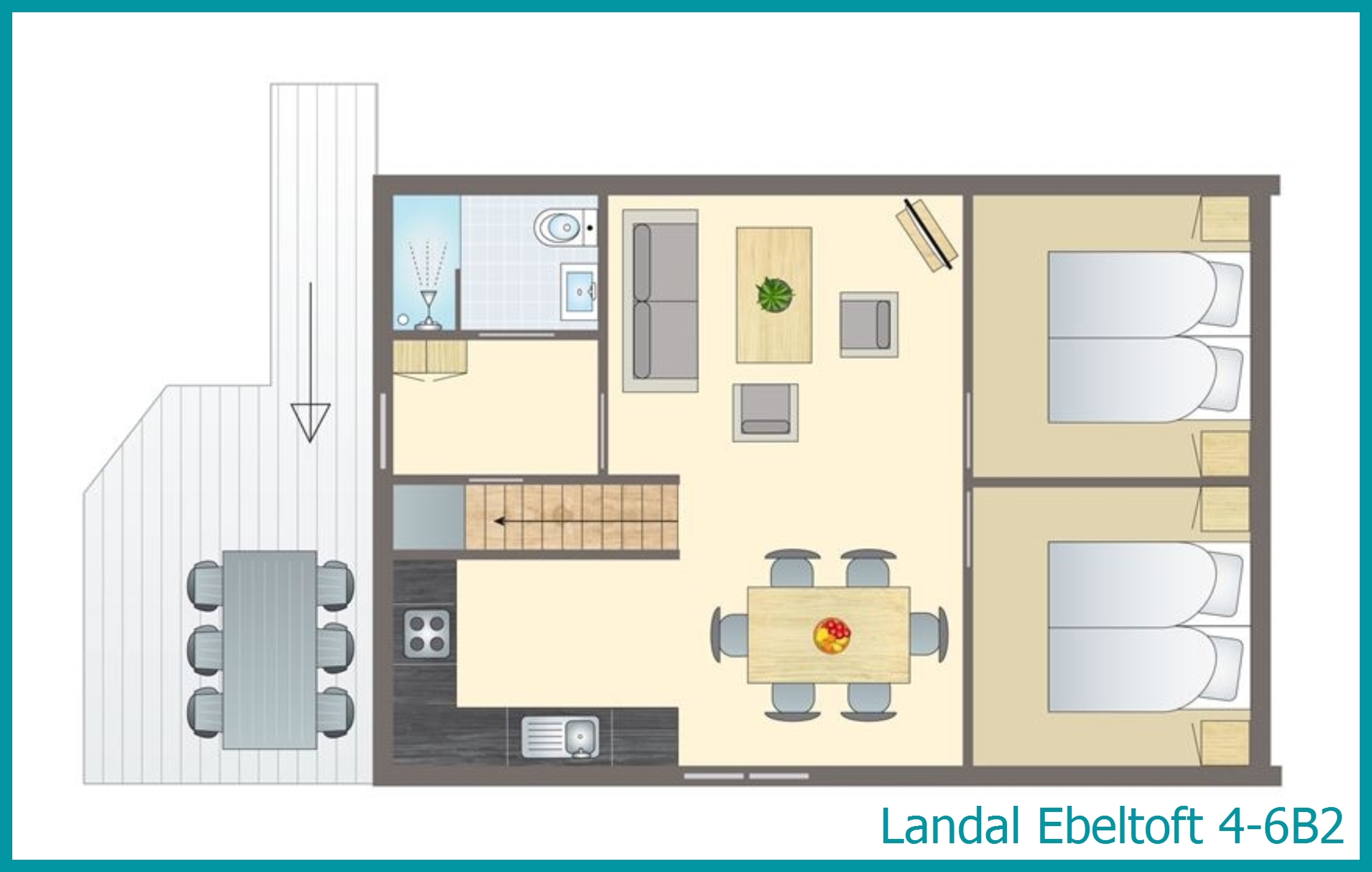 4-6-person bungalow 4-6B2 at Ebeltoft