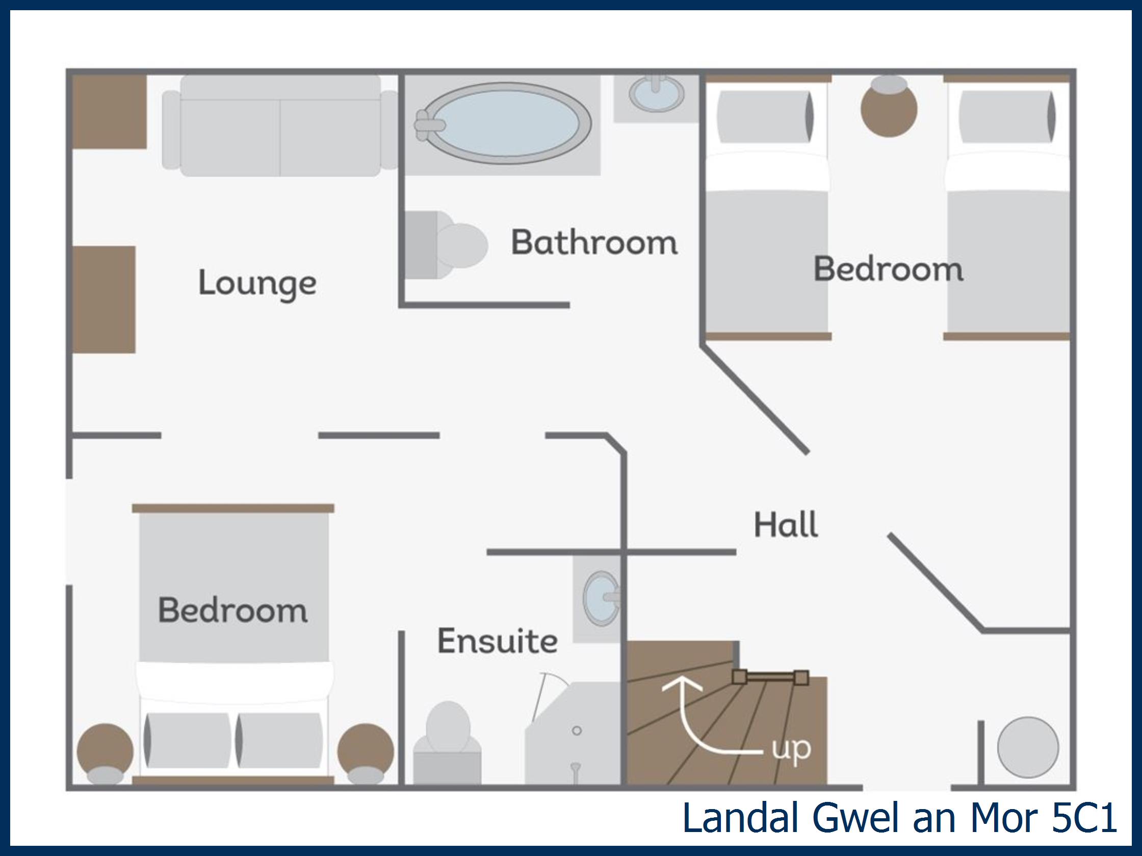 Chalet - Lowena Lodge 5c1 at Gwel an Mor