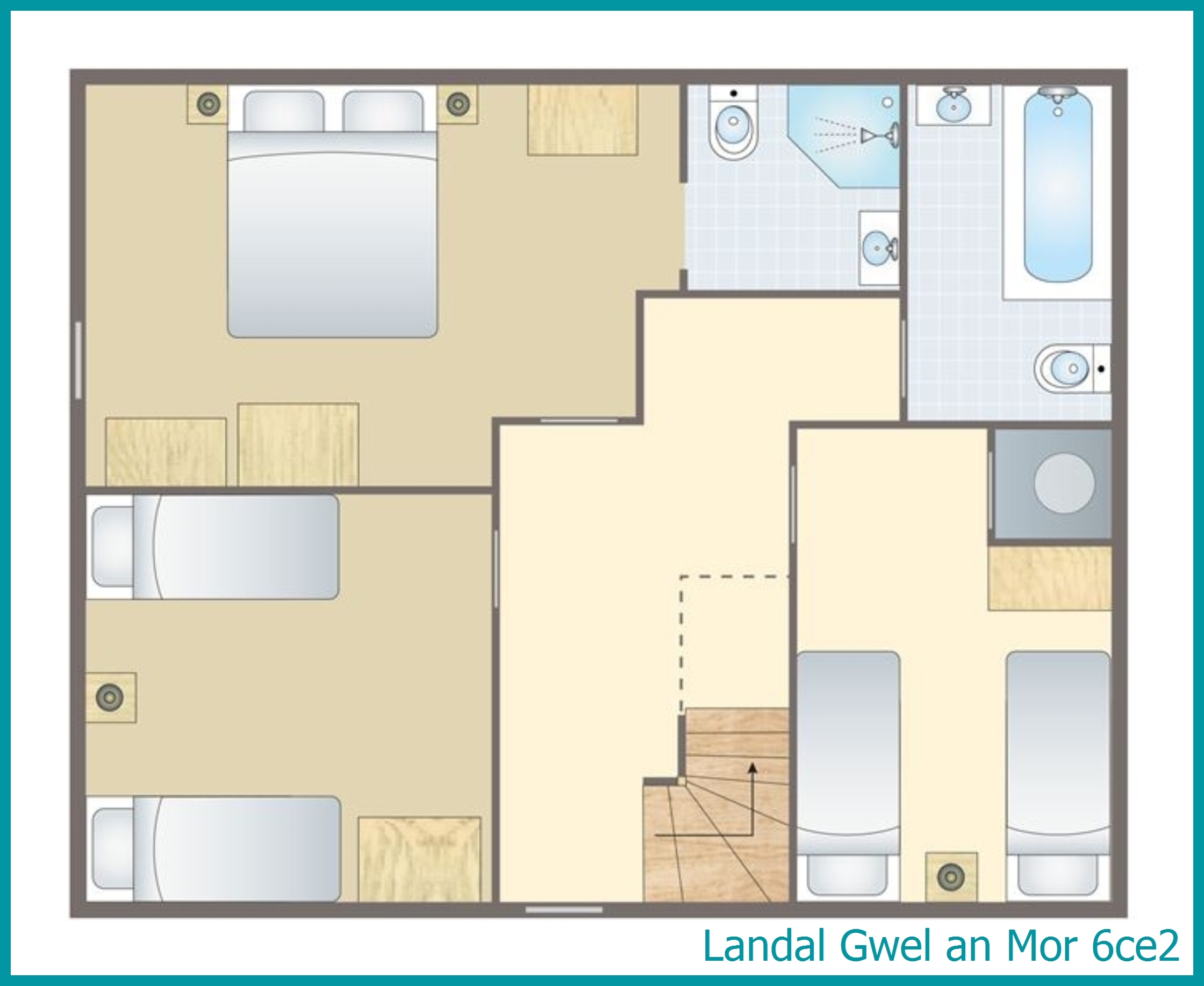 6-person lodge 6CE2 at Gwel an Mor