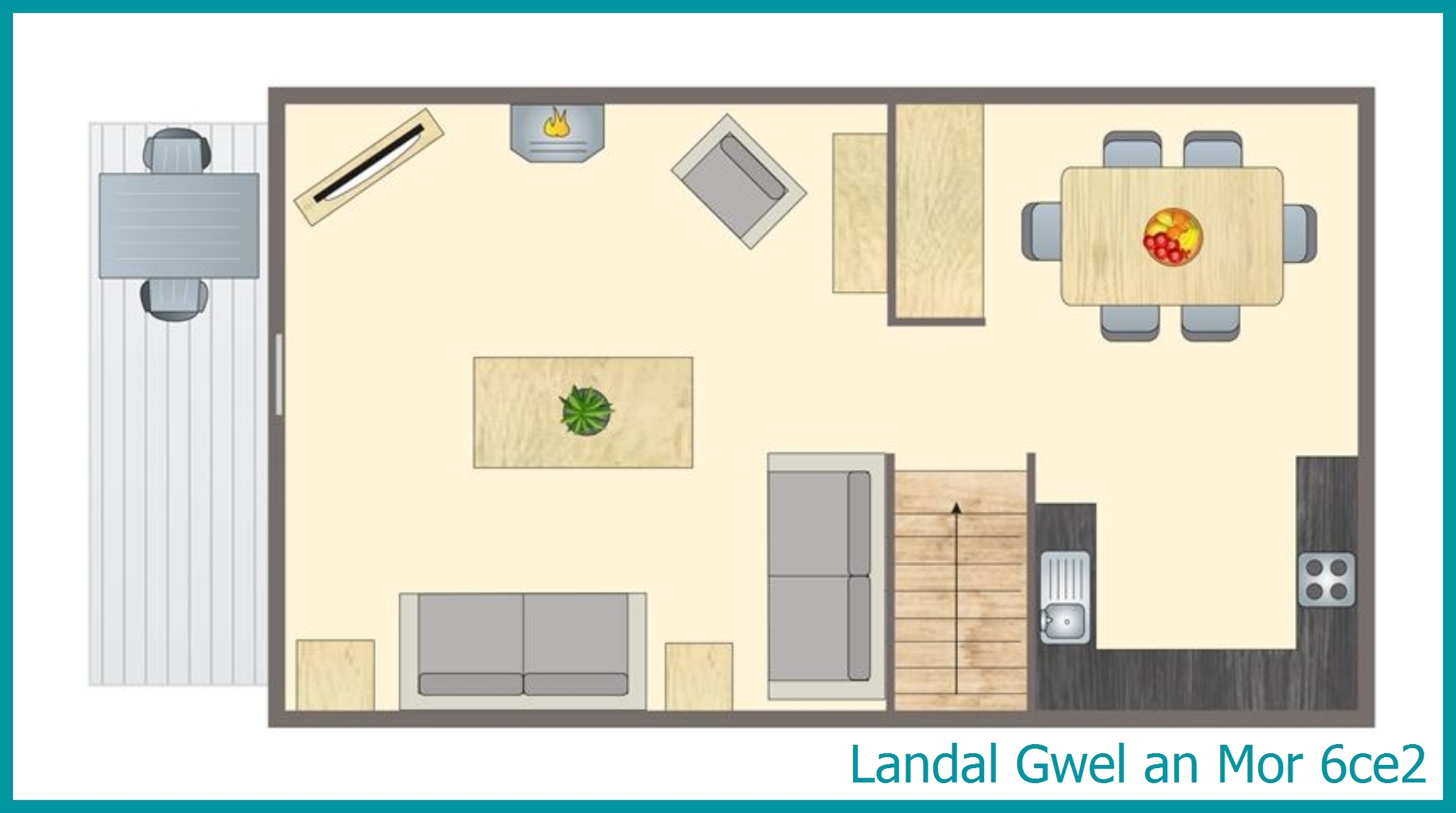 6-person lodge 6CE2 at Gwel an Mor