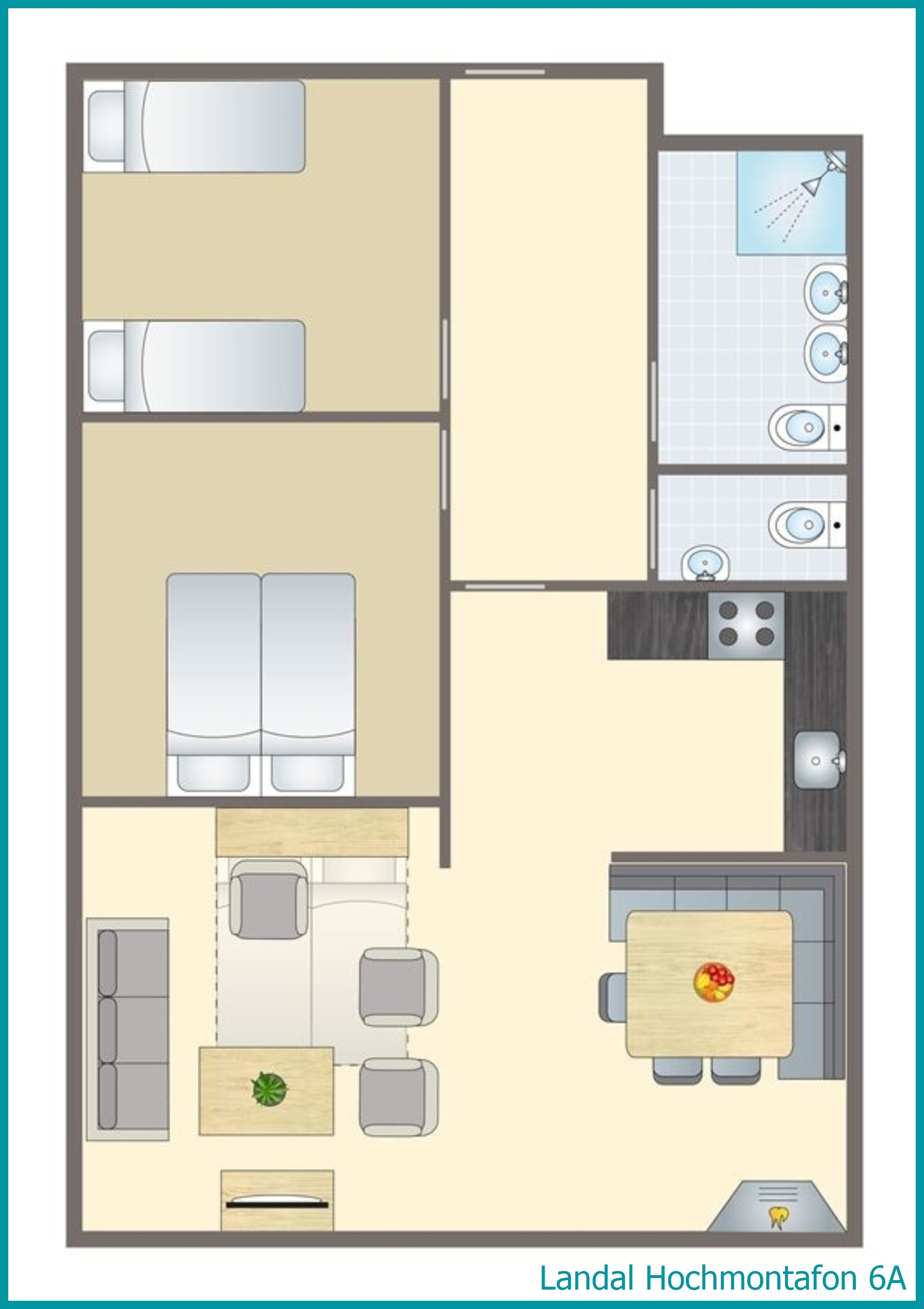 6-person apartment 6A at Hochmontafon
