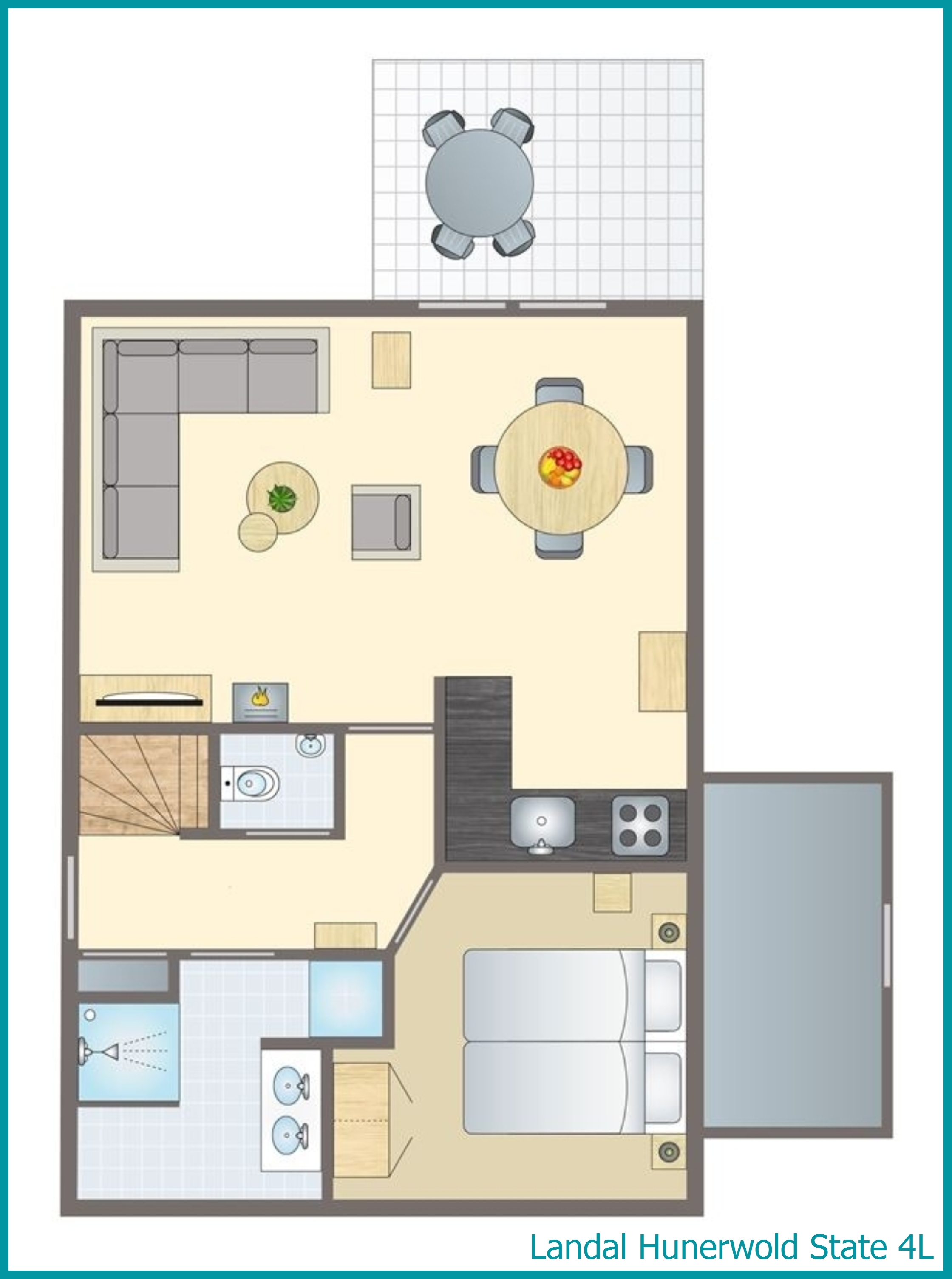 4-person bungalow 4L at Hunerwold State