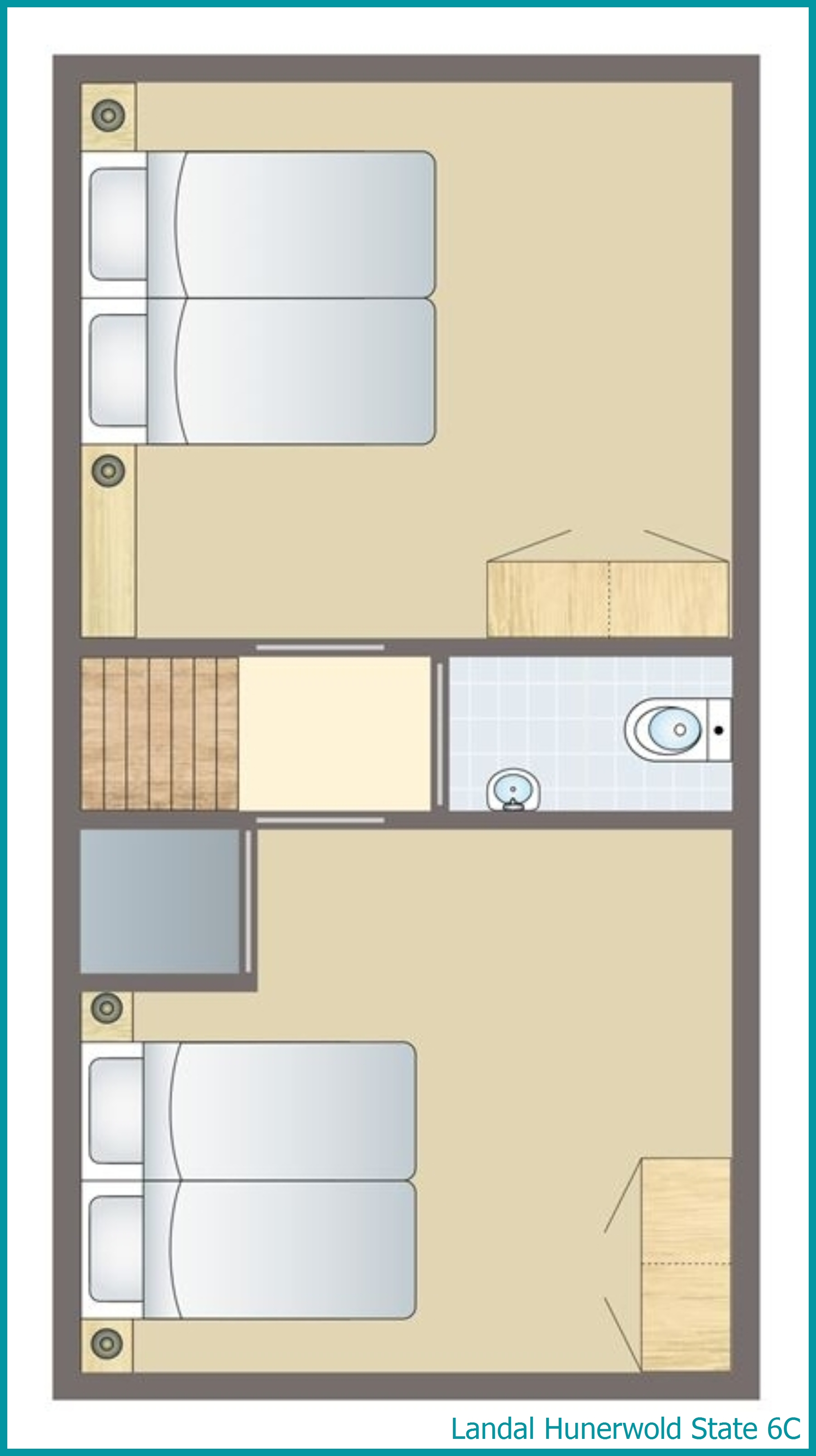 6-person bungalow 6C at Hunerwold State