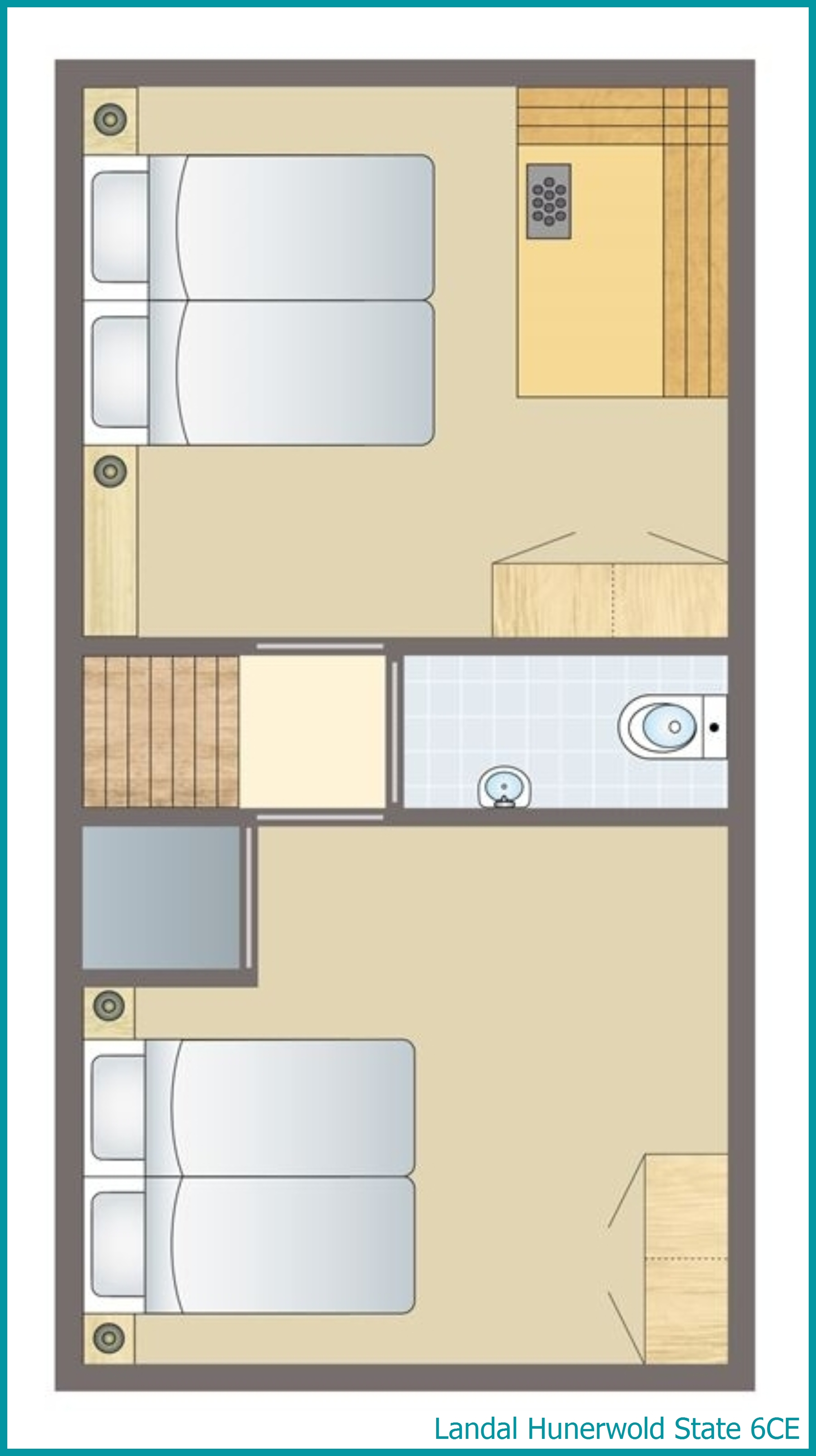 6-person bungalow 6CE at Hunerwold State