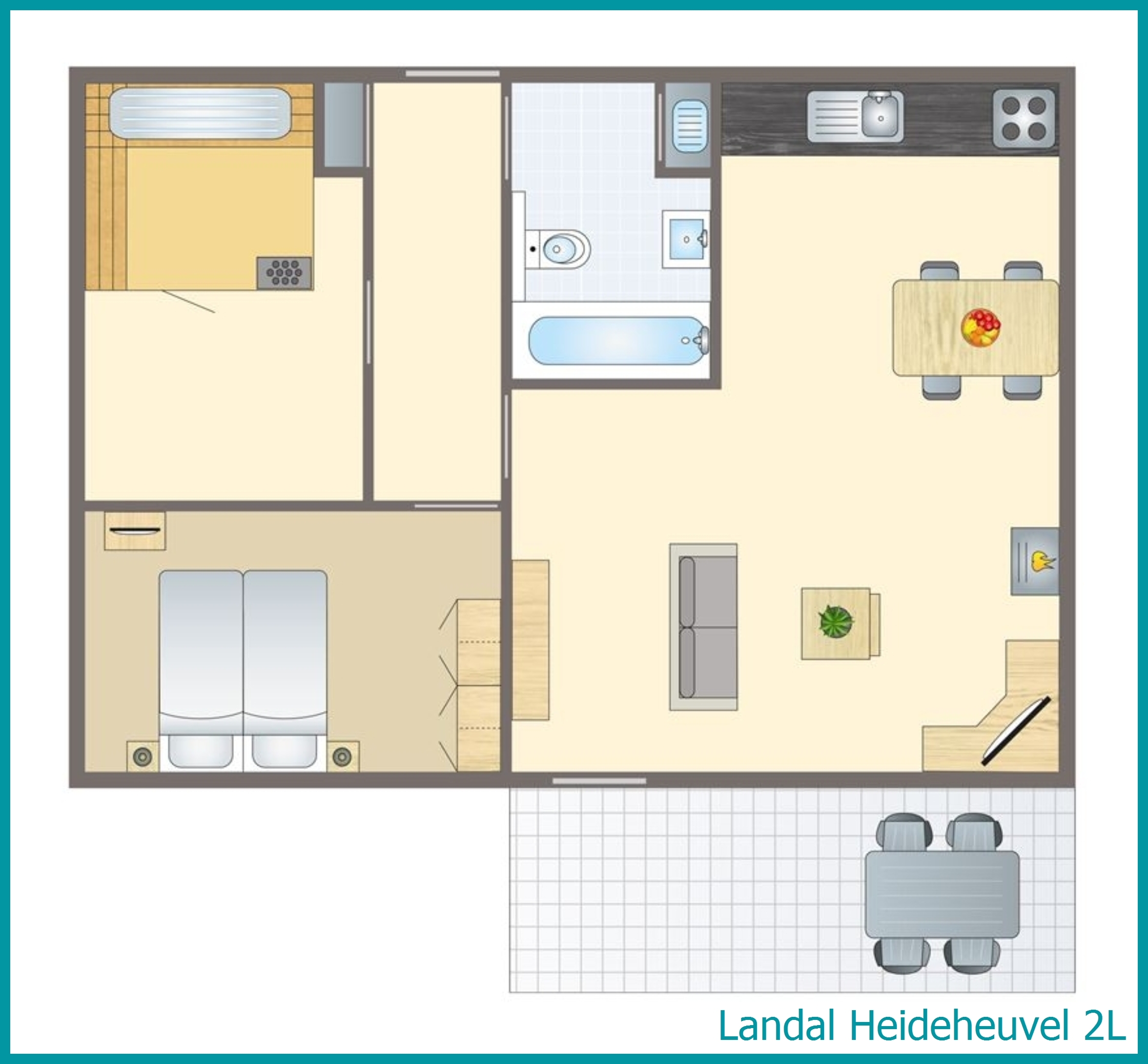2-person bungalow 2L at Heideheuvel