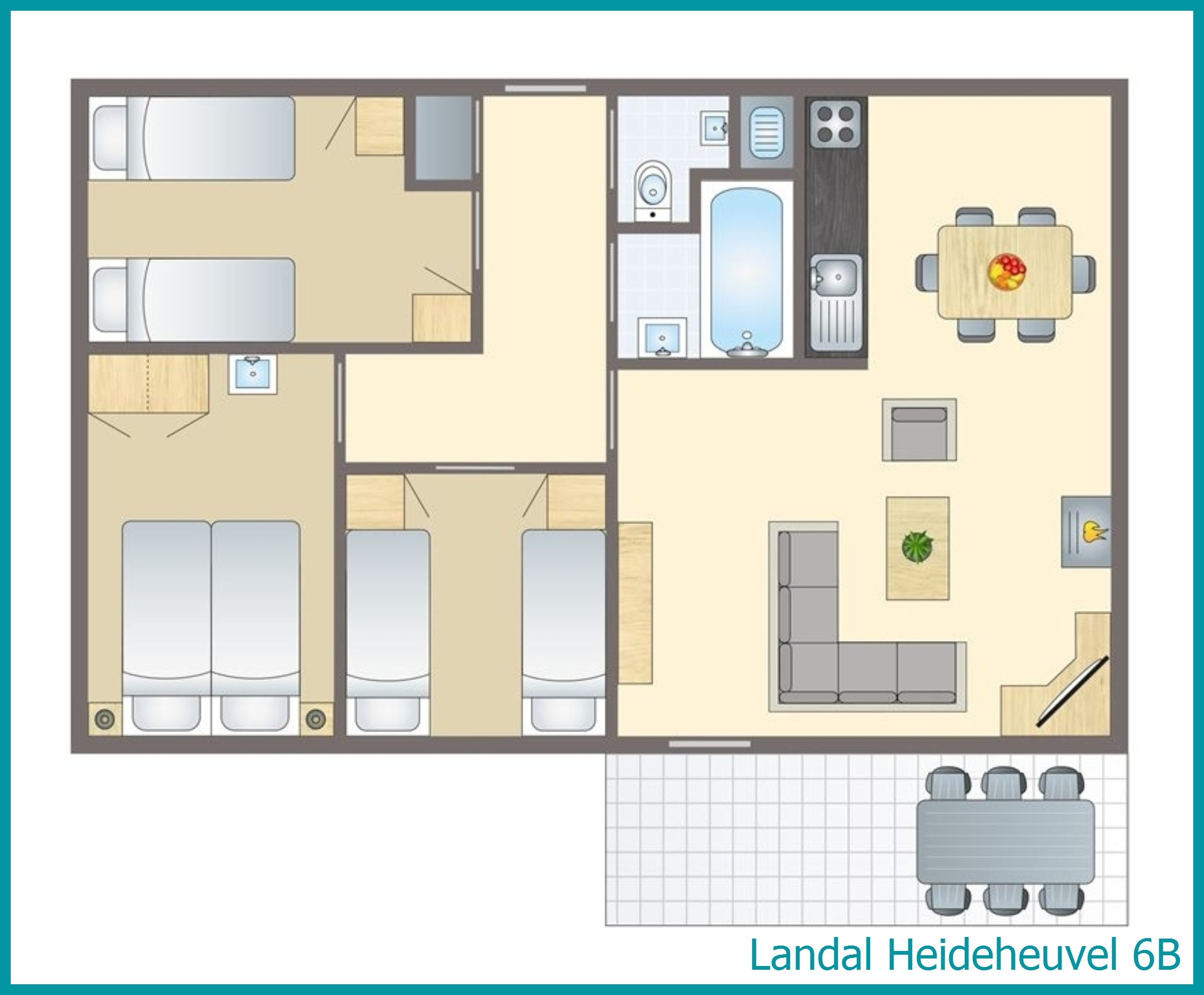 6-person bungalow 6B at Heideheuvel