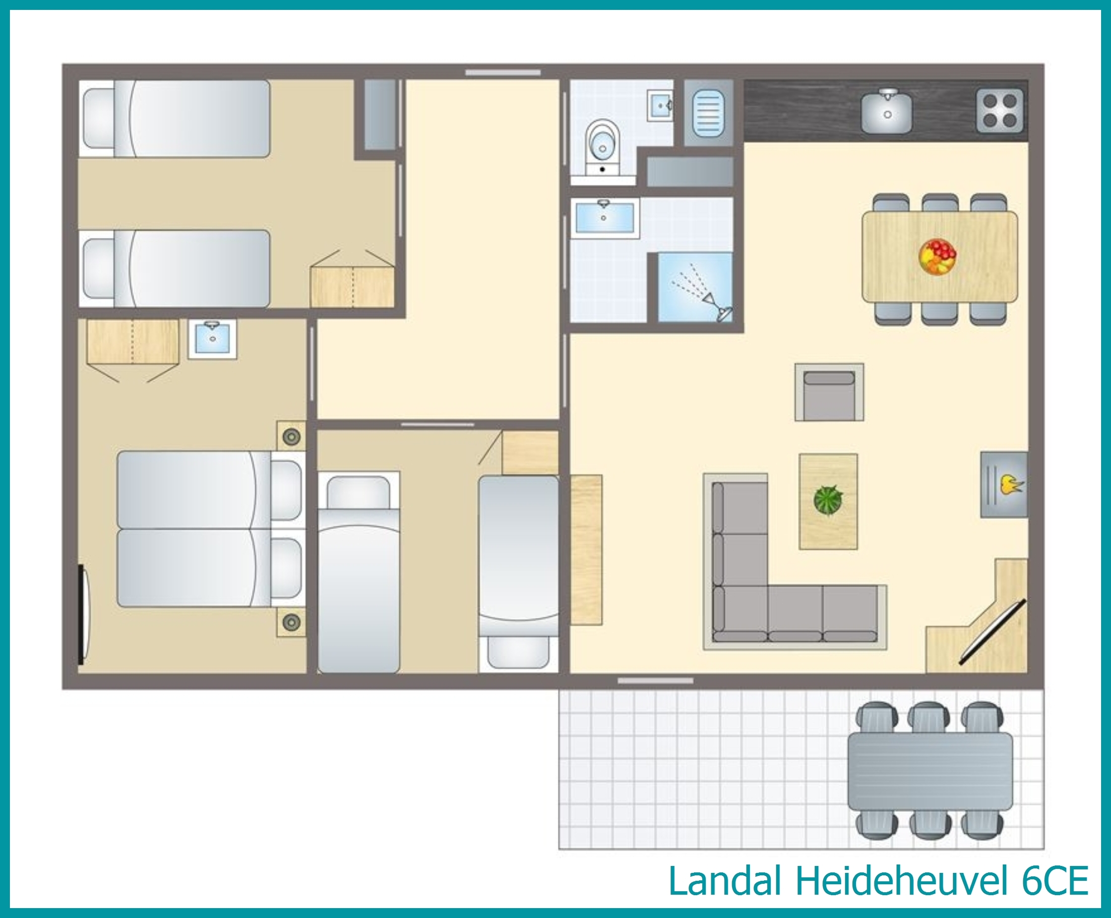 6-person bungalow 6CE at Heideheuvel