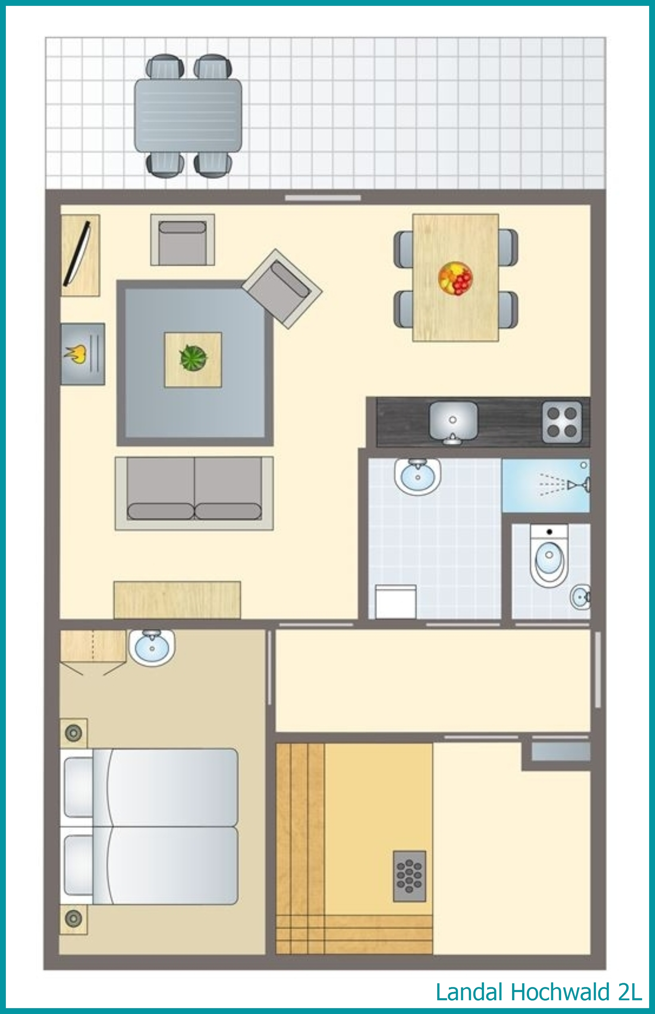 2-person bungalow 2L at Hochwald