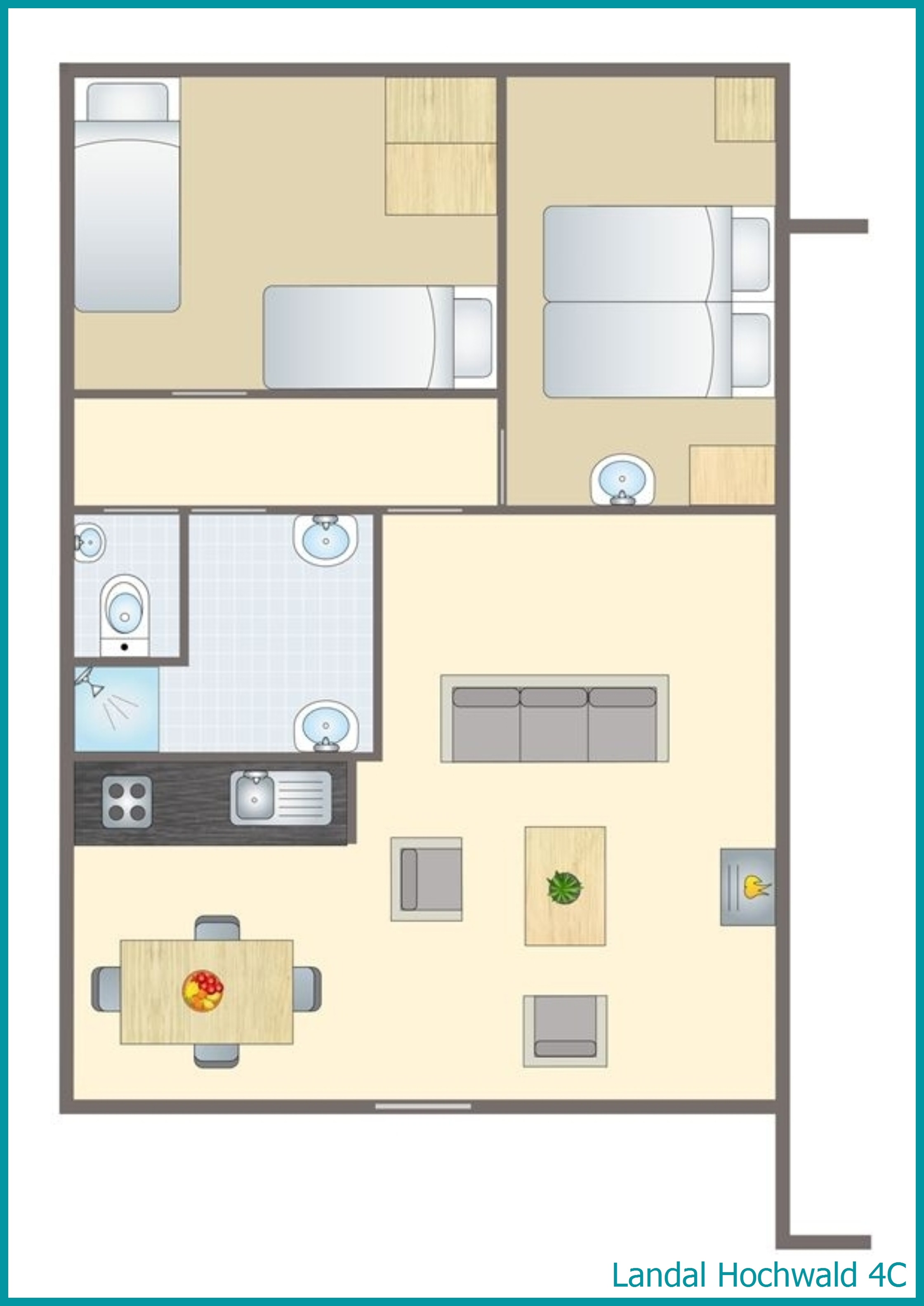 4-person bungalow 4C at Hochwald