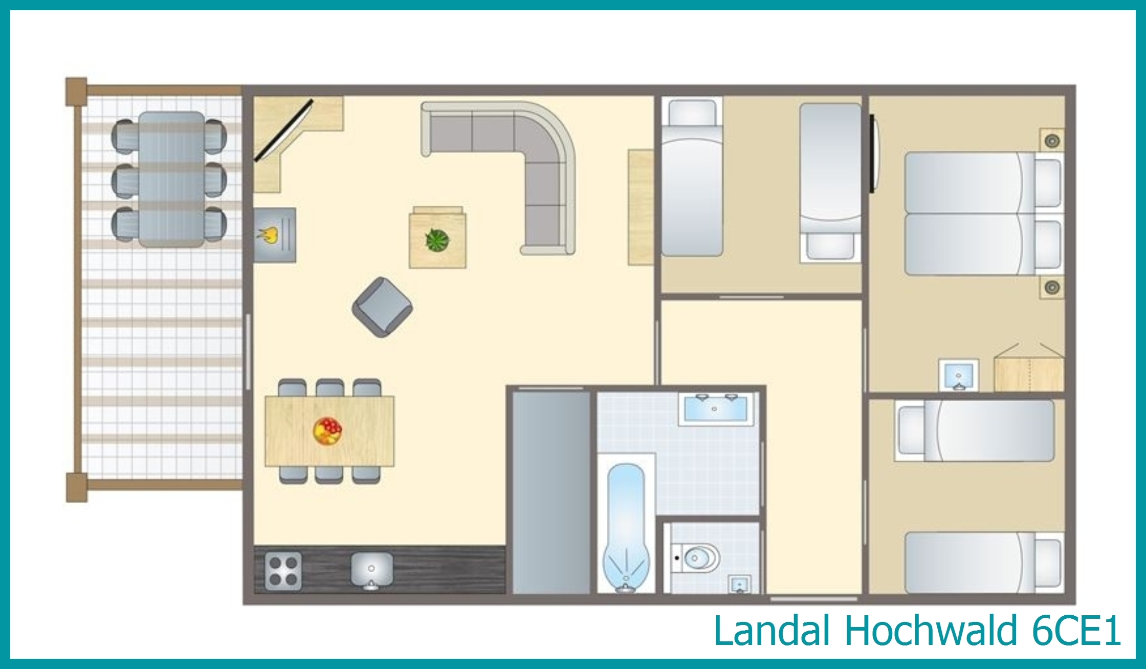6-person bungalow 6CE1 at Hochwald