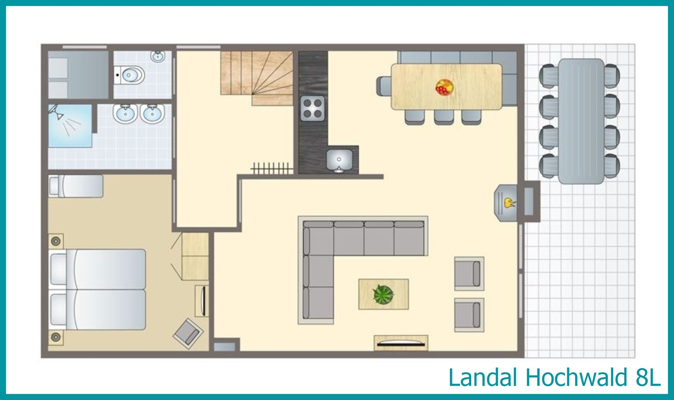 8-person bungalow 8L at Hochwald