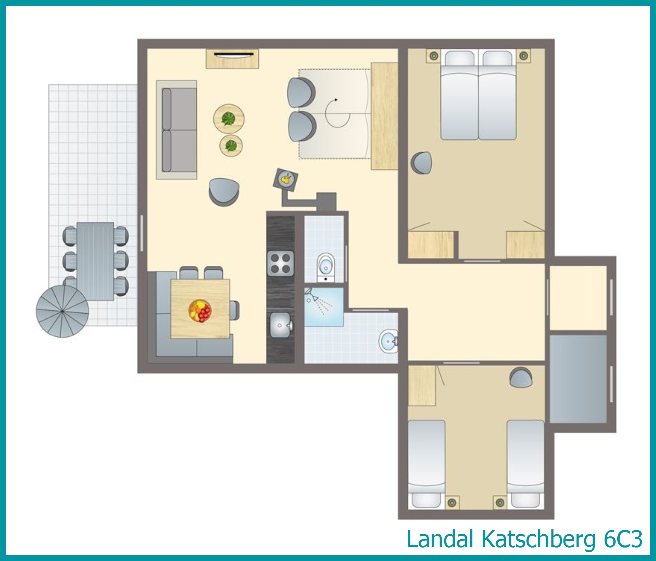 6-person apartment 6C3 at Katschberg