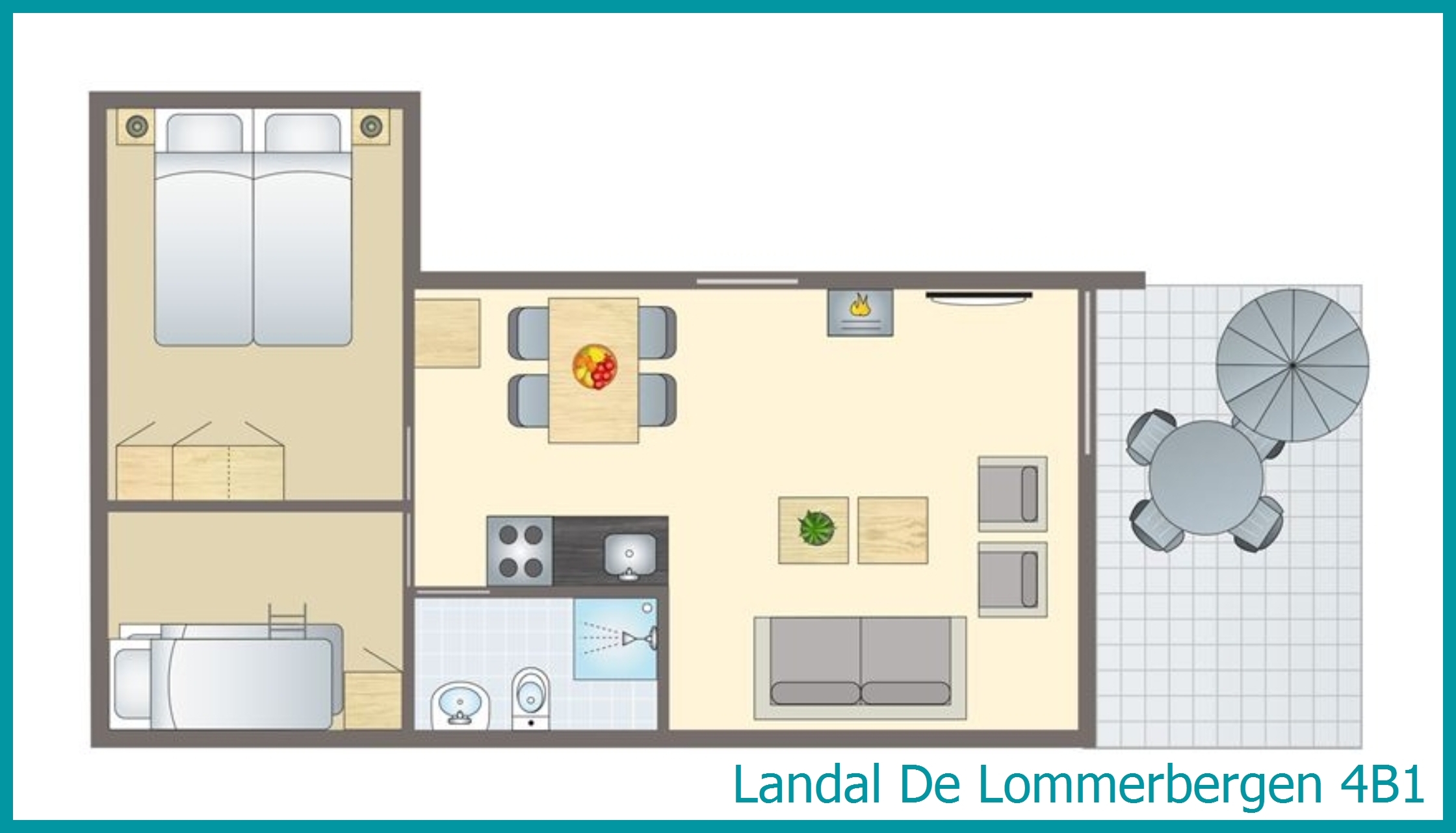 4-person bungalow 4B1 at De Lommerbergen