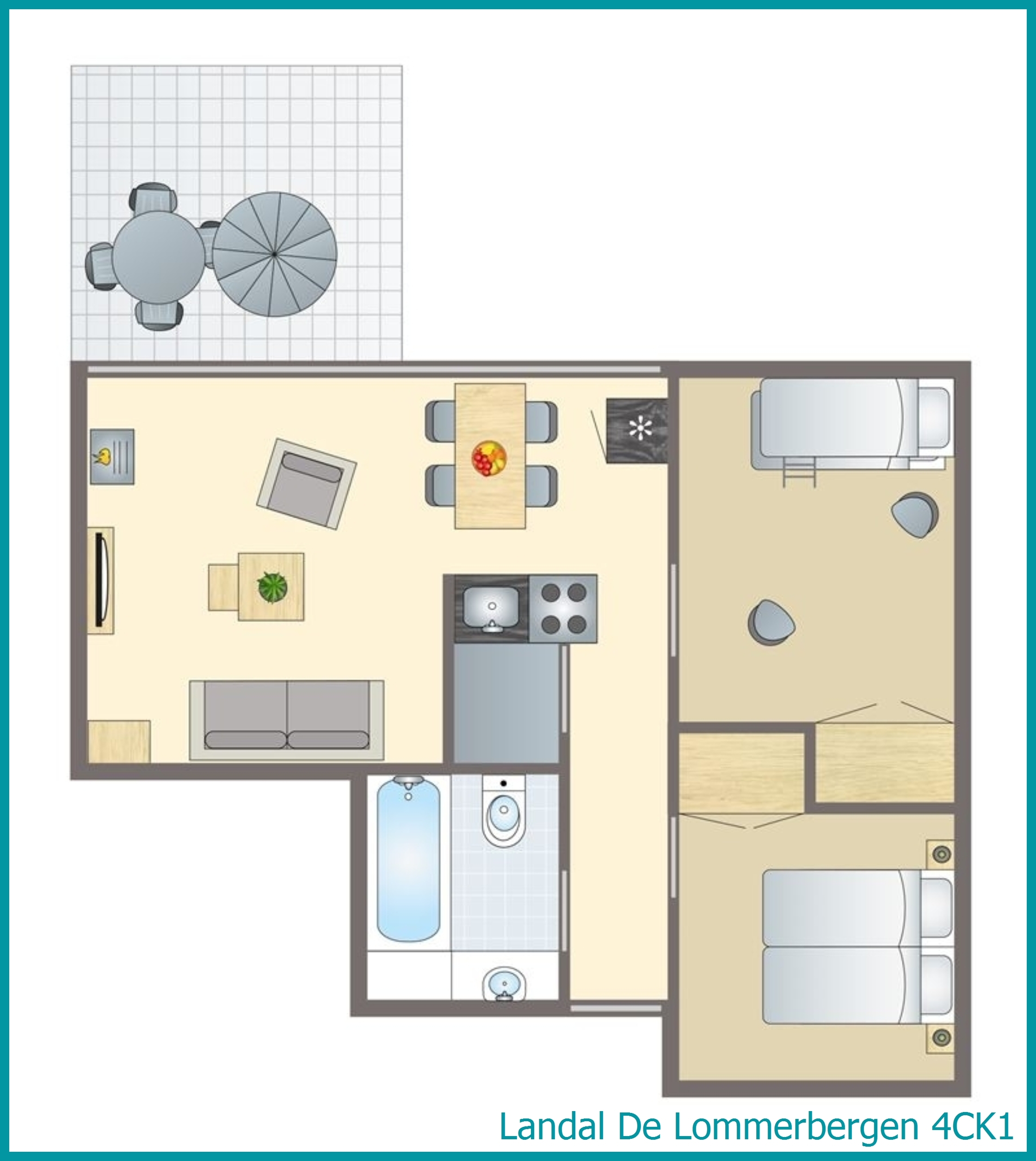 4-person children's bungalow 4CK1 at De Lommerbergen