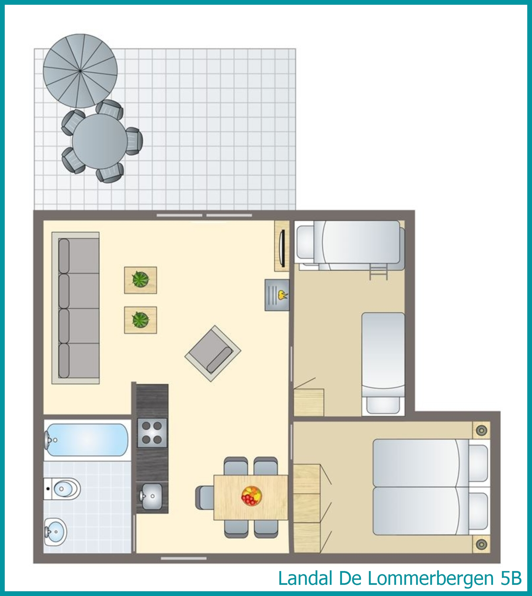5-person bungalow 5B at De Lommerbergen