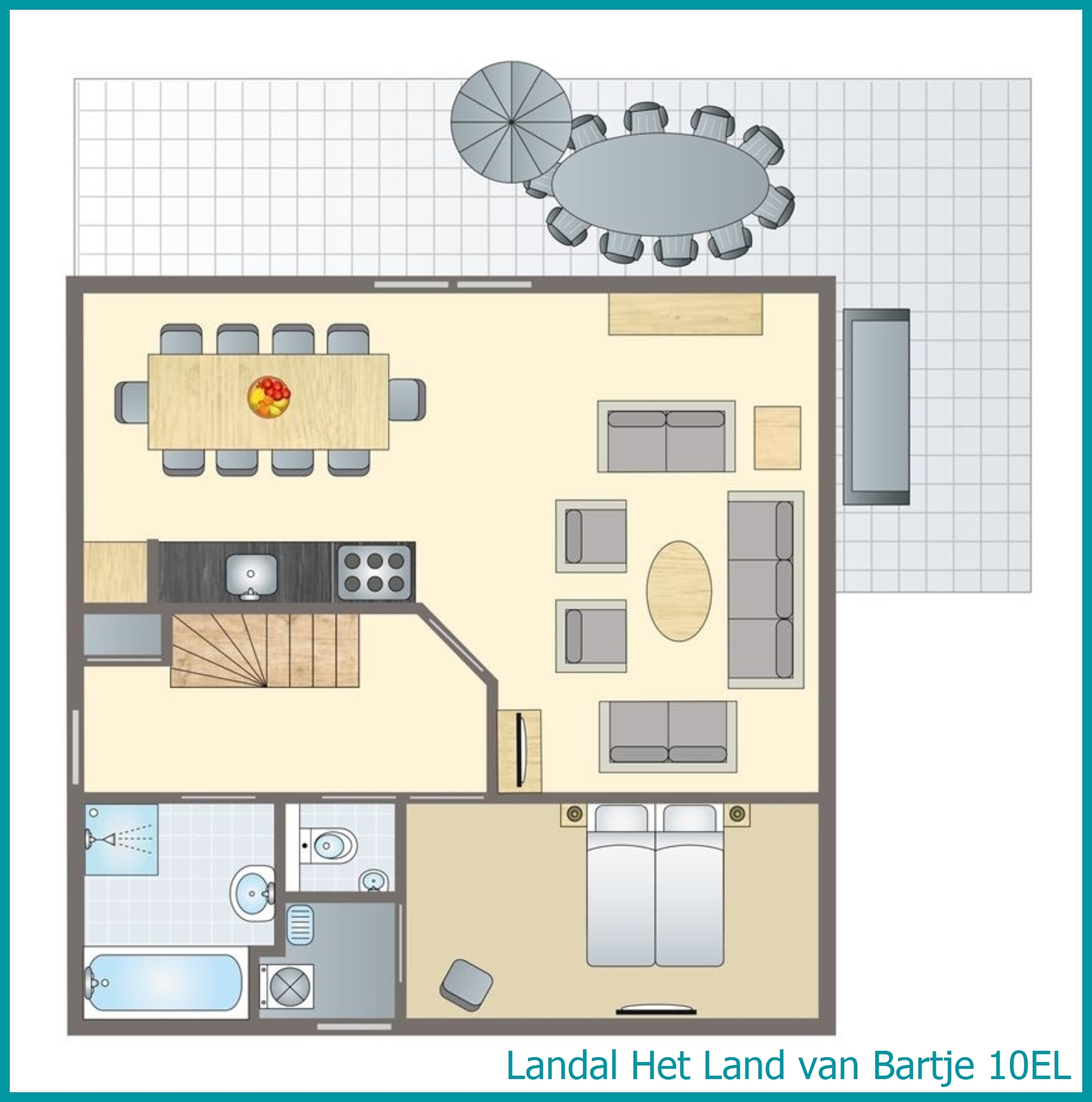 10-person farmhouse 10EL at Het Land van Bartje