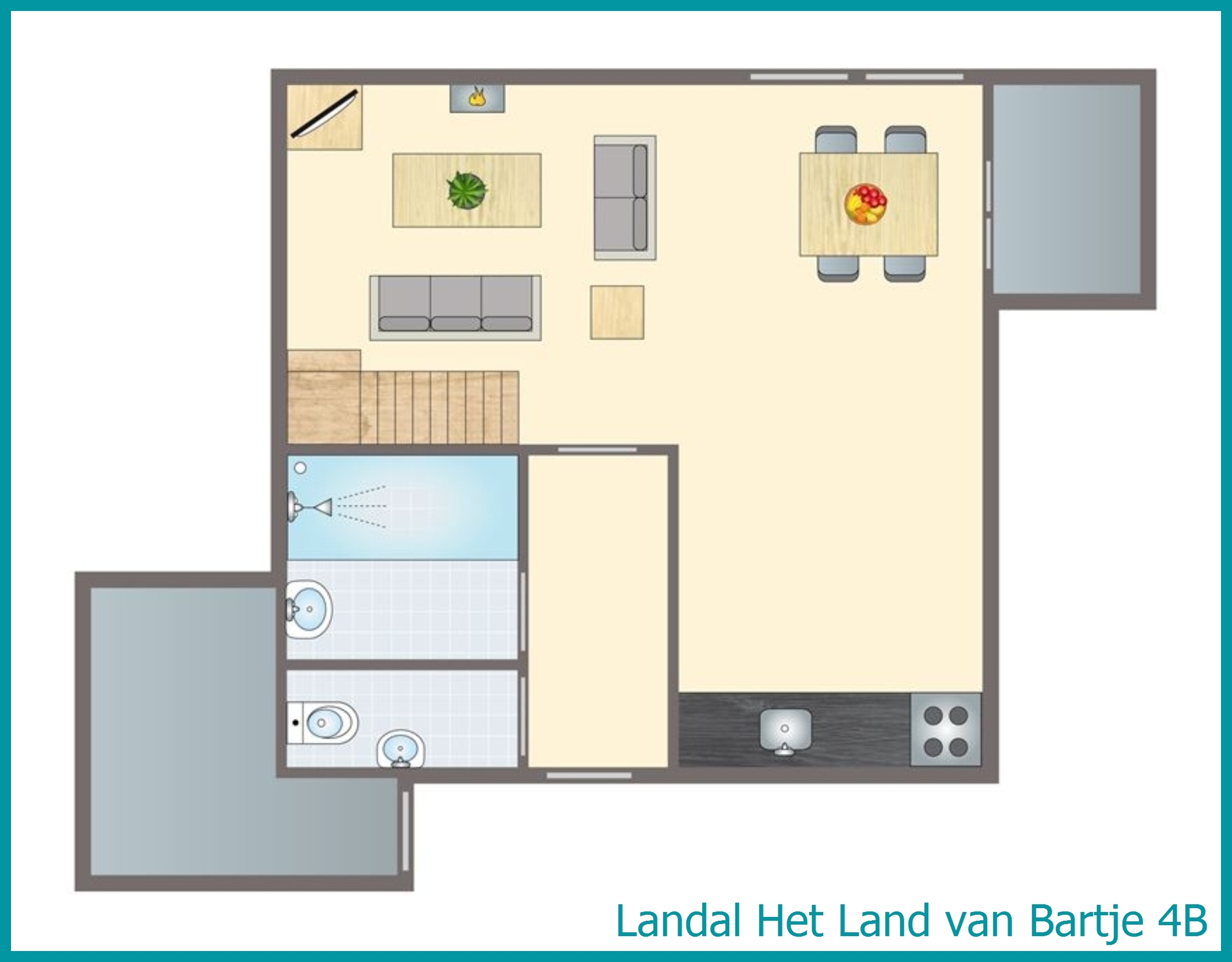 4-person country house 4B at Het Land van Bartje