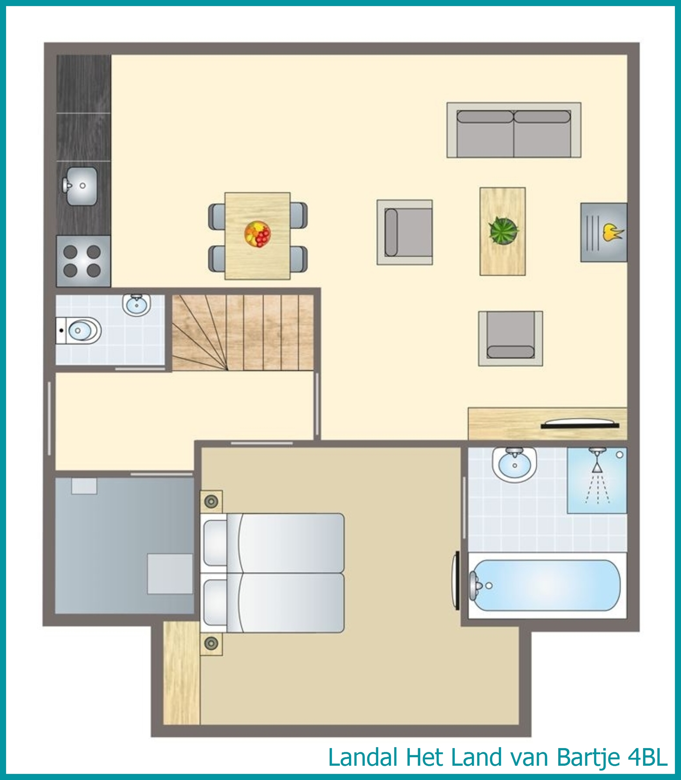 4-person farmhouse 4BL at Het Land van Bartje