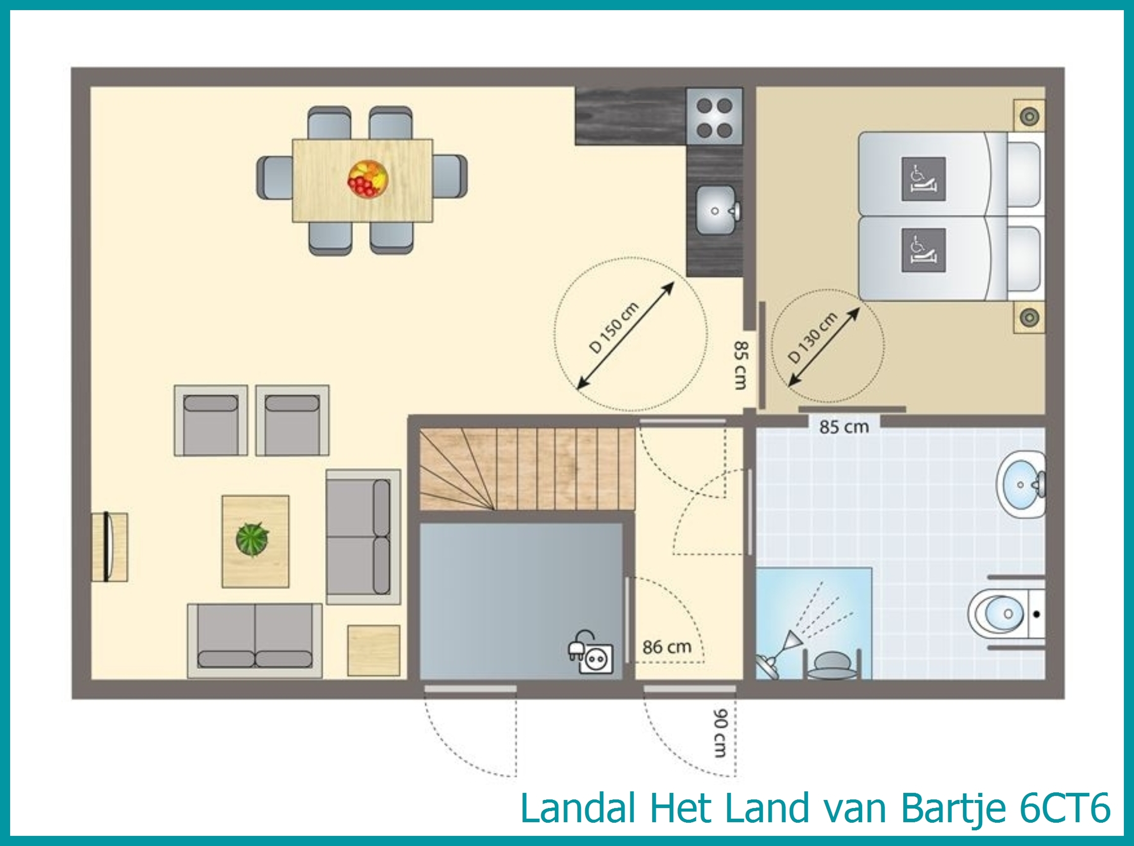 6-person farmhouse residence 6CT6 at Het Land van Bartje