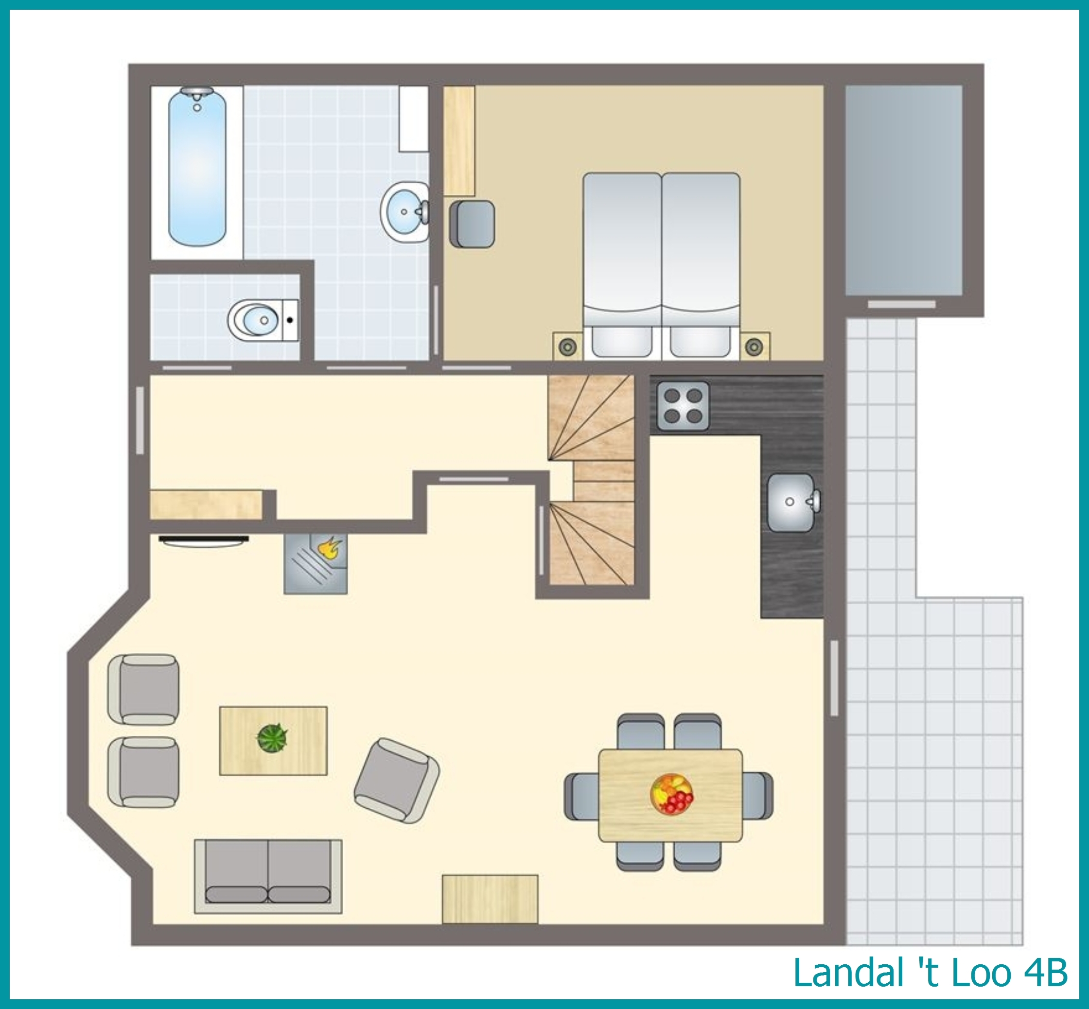4-person bungalow 4B at 't Loo