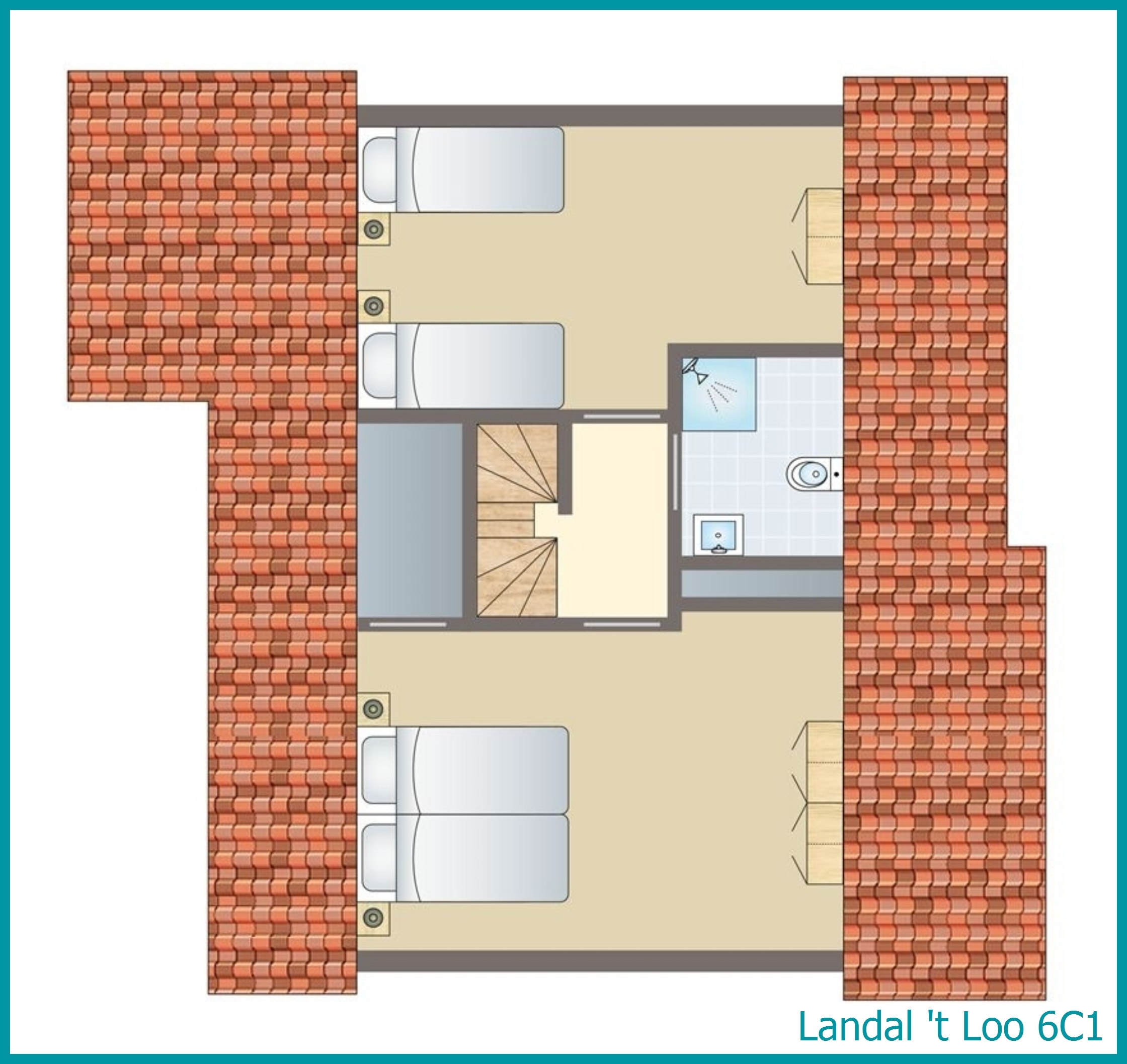 6-person bungalow 6C1 at 't Loo