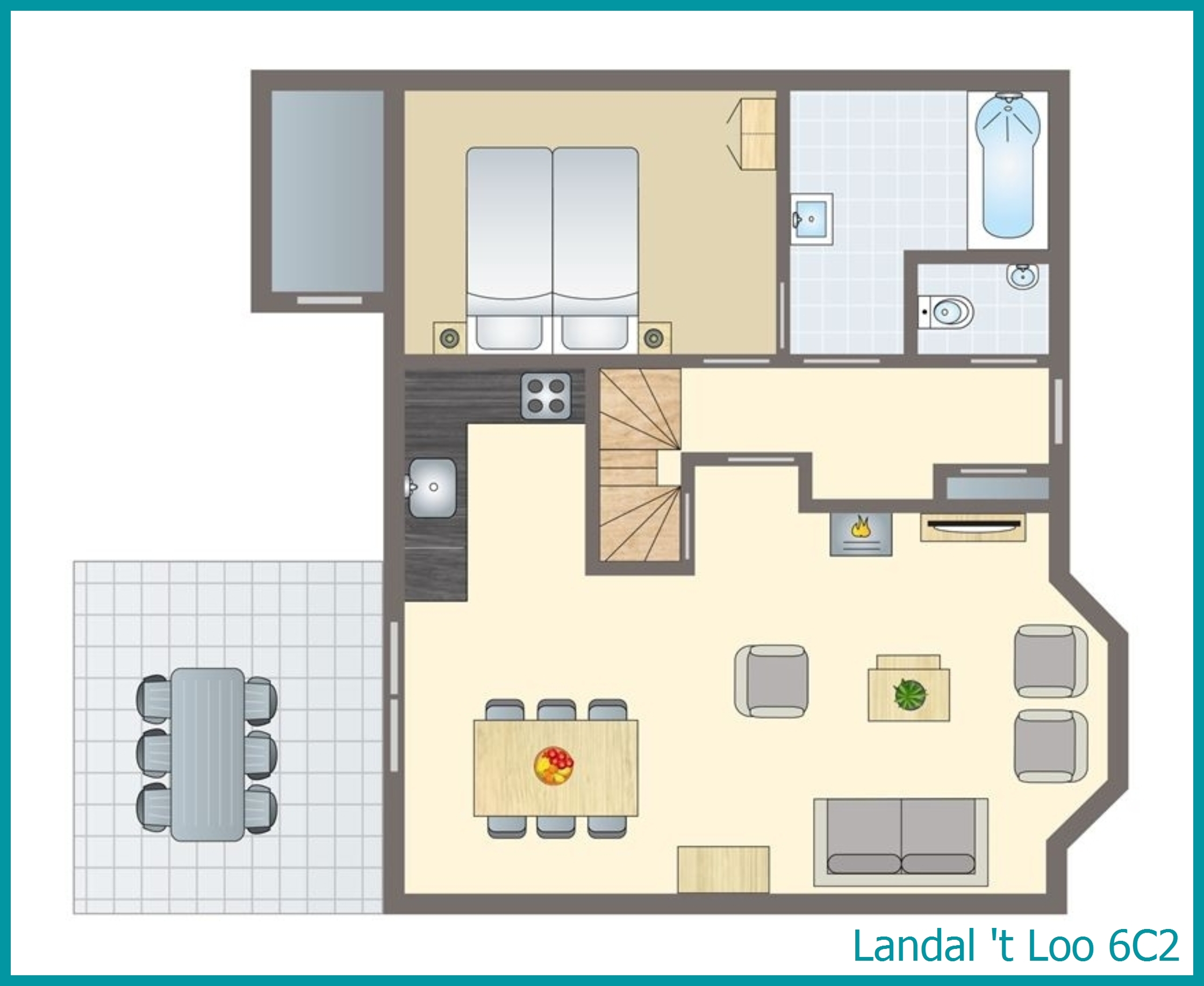 6-person bungalow 6C2 at 't Loo