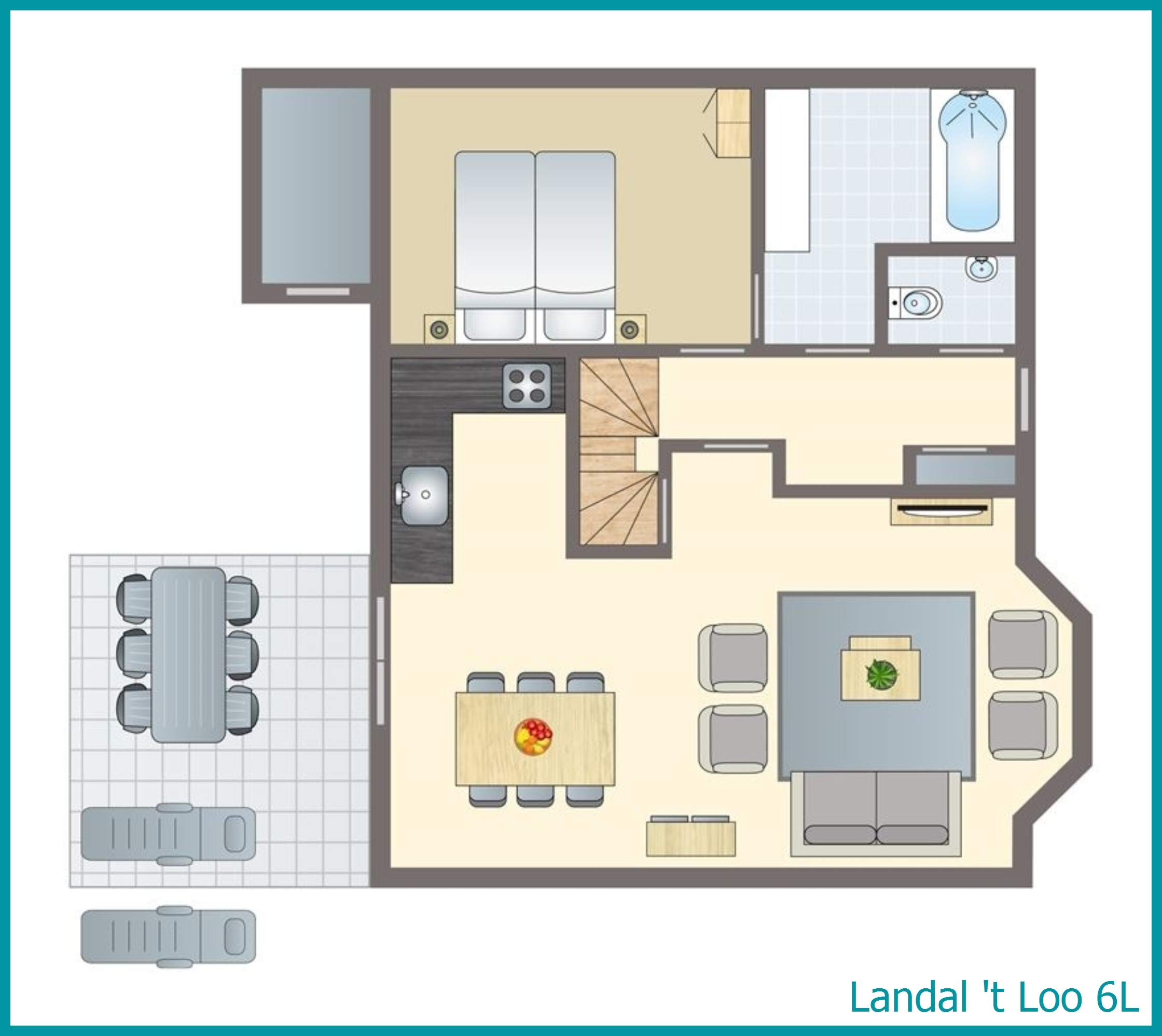 6-person bungalow 6L at 't Loo