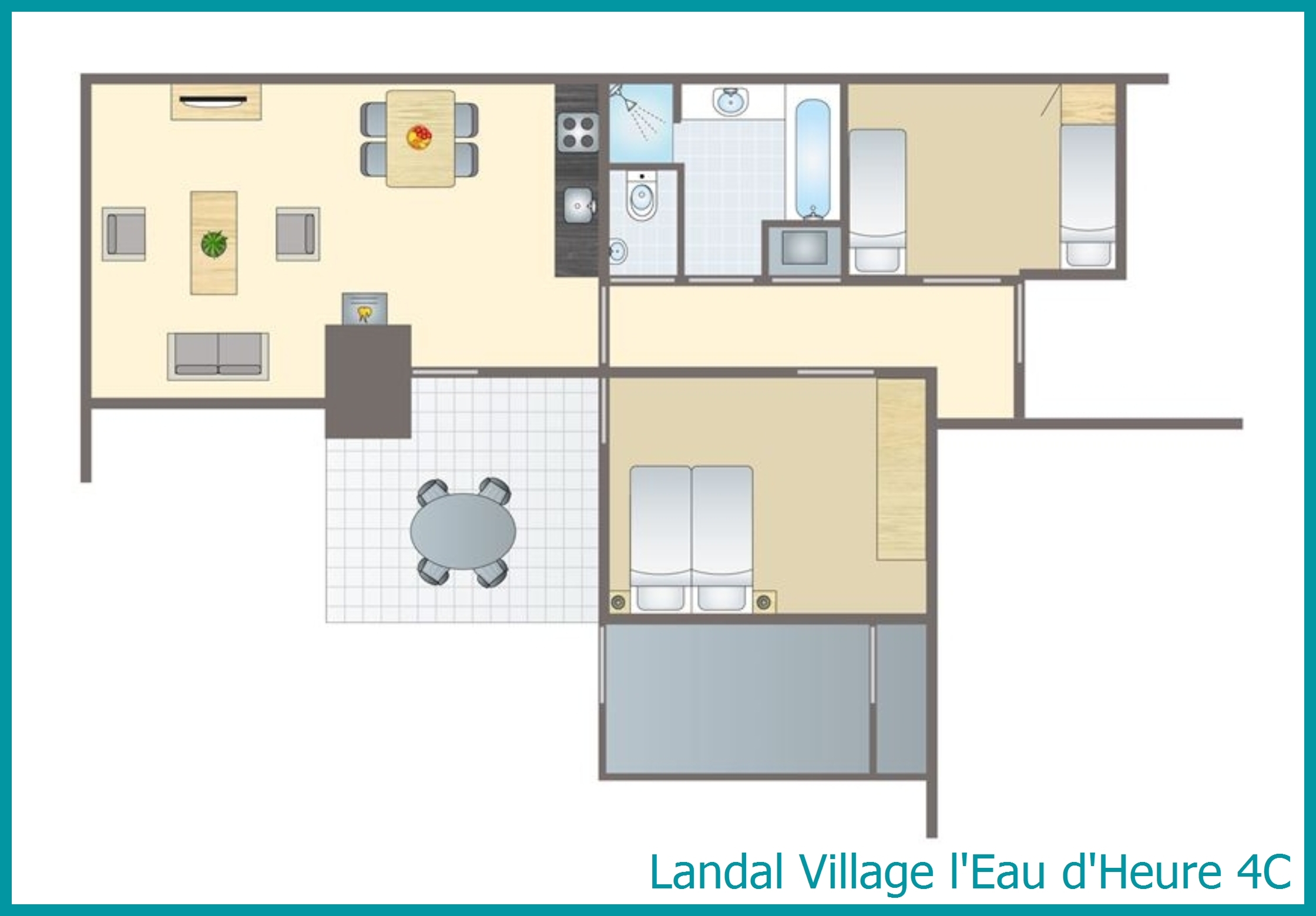 4-person bungalow 4C at Village l'Eau d'Heure