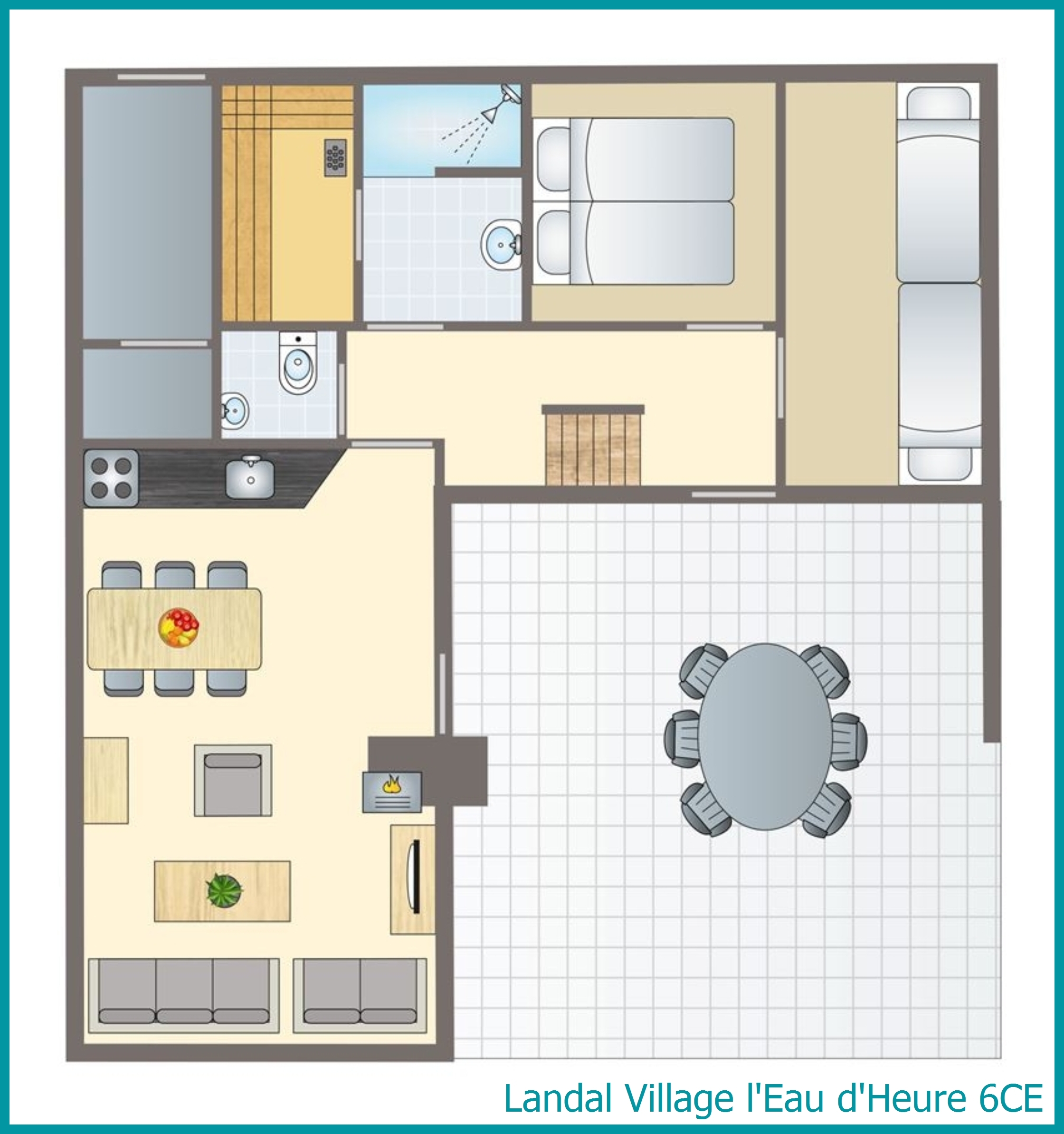 6-person bungalow 6CE at Village l'Eau d'Heure