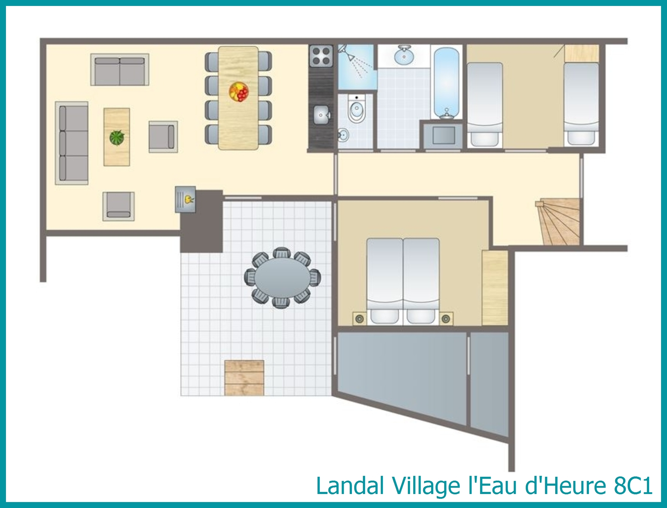 8-person bungalow 8C1 at Village l'Eau d'Heure