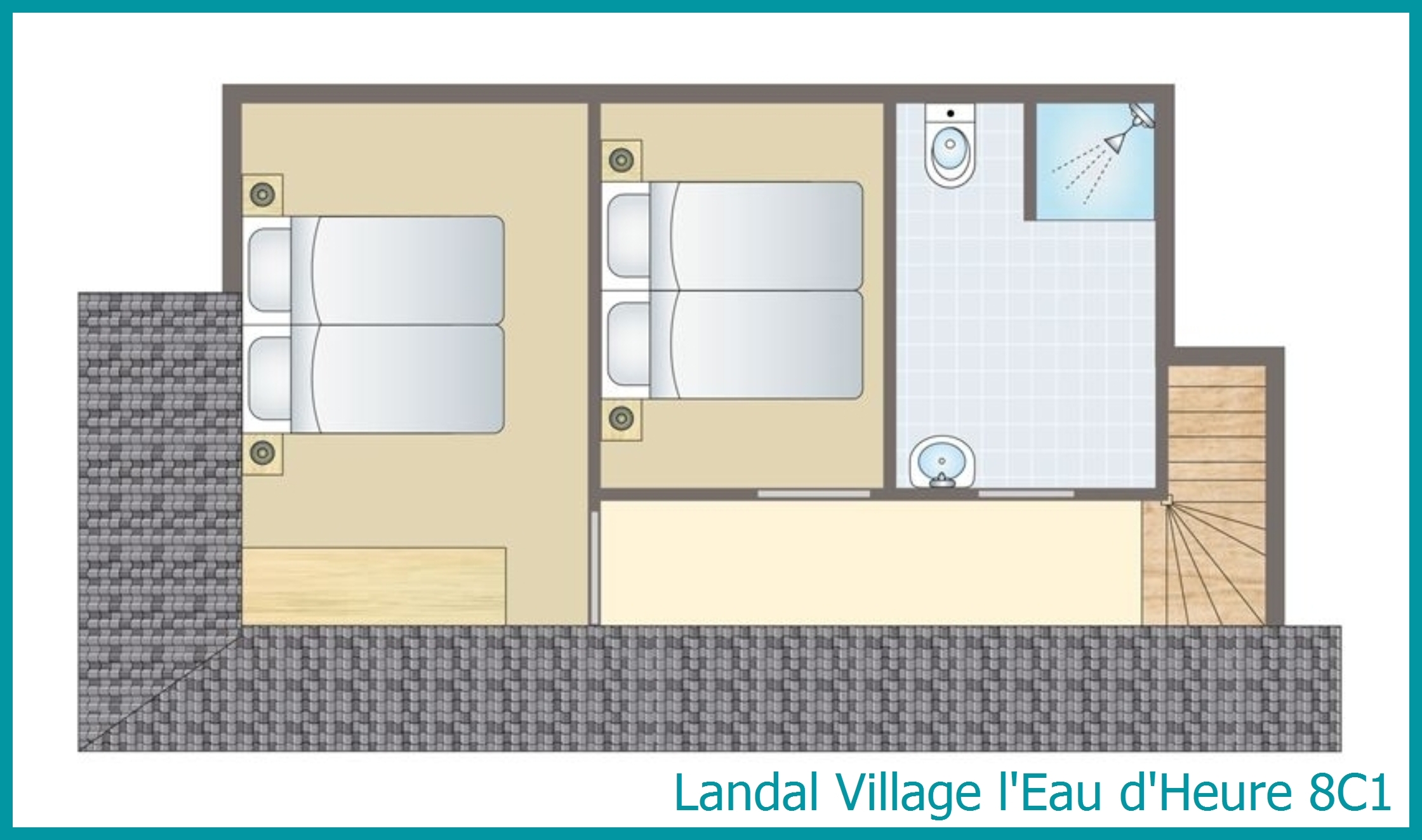 8-person bungalow 8C1 at Village l'Eau d'Heure