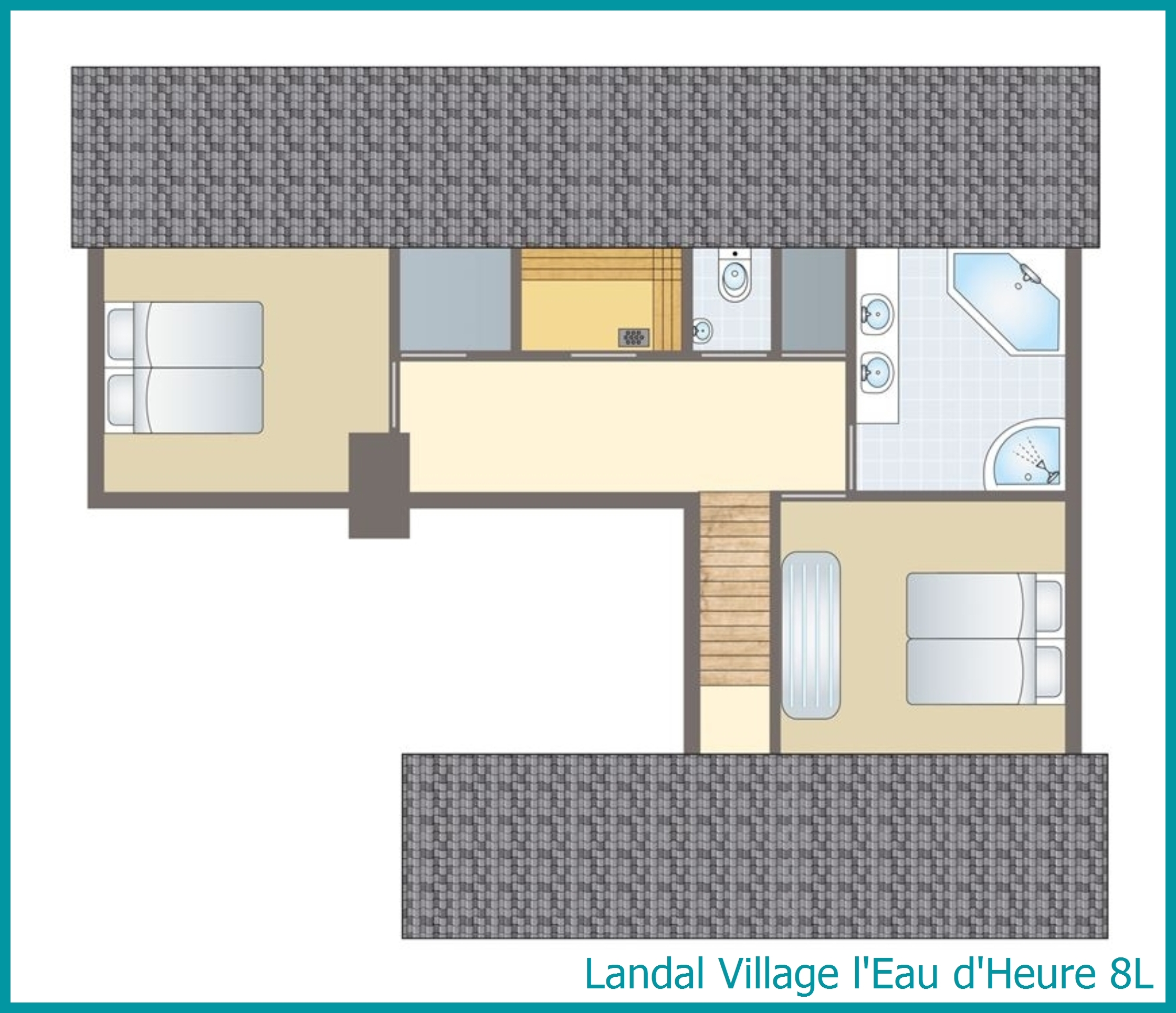 8-person bungalow 8L at Village l'Eau d'Heure