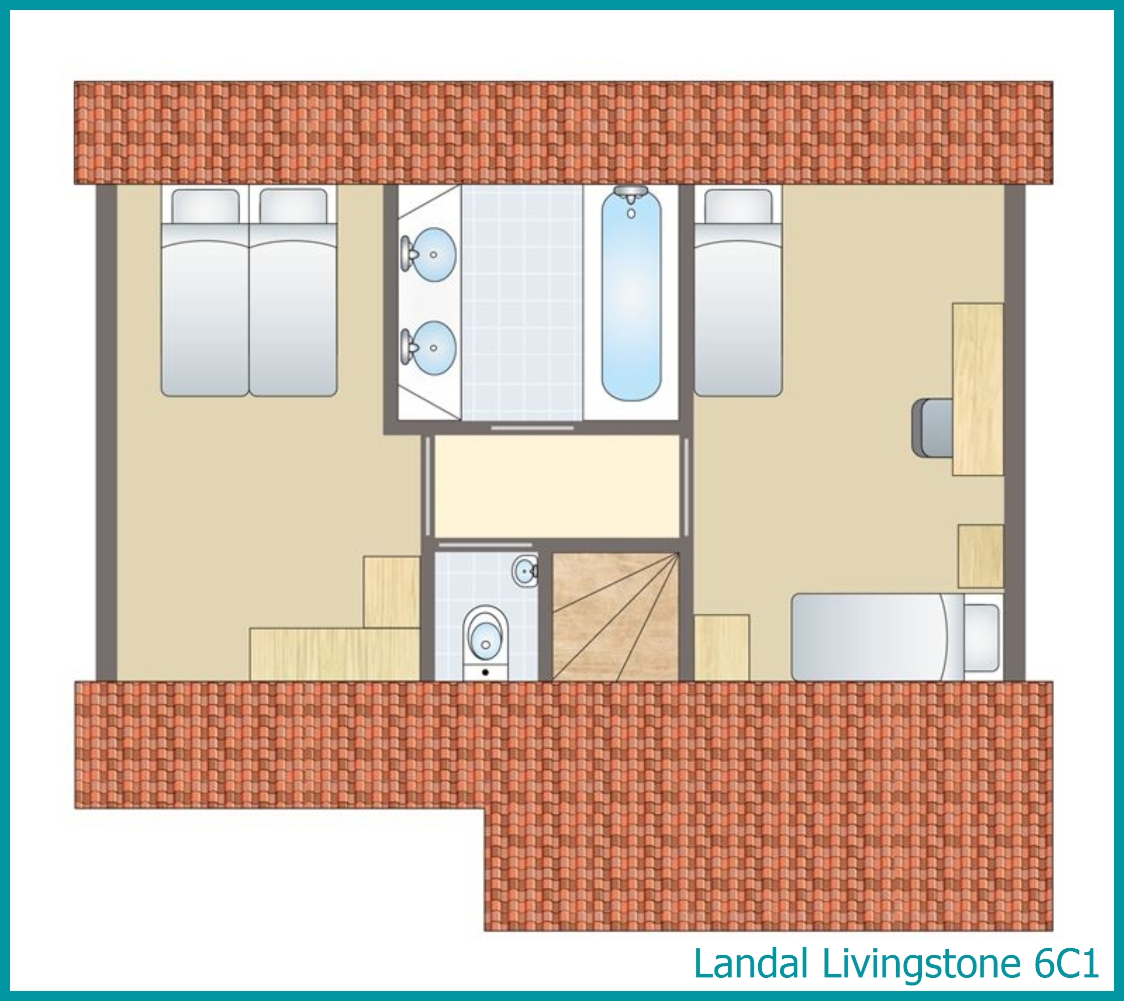6-person villa 6C1 at Livingstone