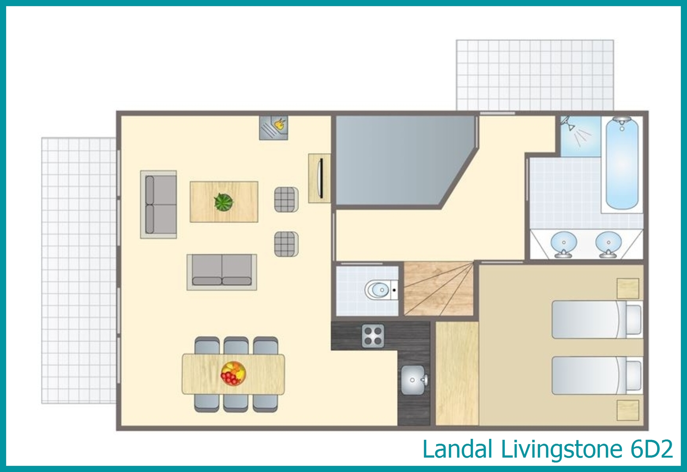 6-person villa 6D2 at Livingstone